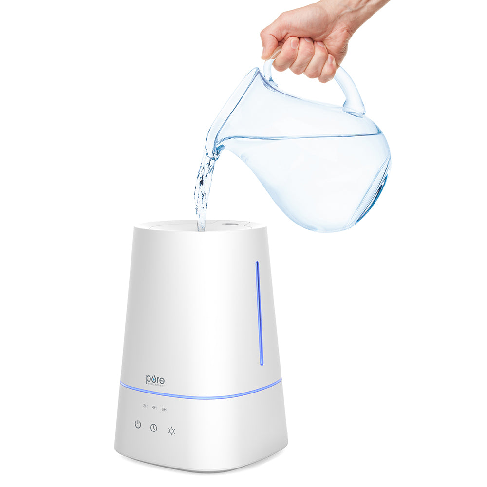 HUME™ Max Top Fill Humidifier - Large Capacity 6L Cool Mist Humidifier for Home, Bedroom & Office - Ultra Quiet Air Humidifier with Essential Oil Diffuser for Dry Air Relief, Baby Nursery & Plants