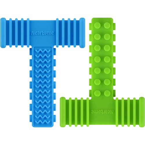 Sensory Chew Sticks for Kids - 2 Pack Silicone Teether for Autism, ADHD & Special Needs - Perfect for Nursing & Calming