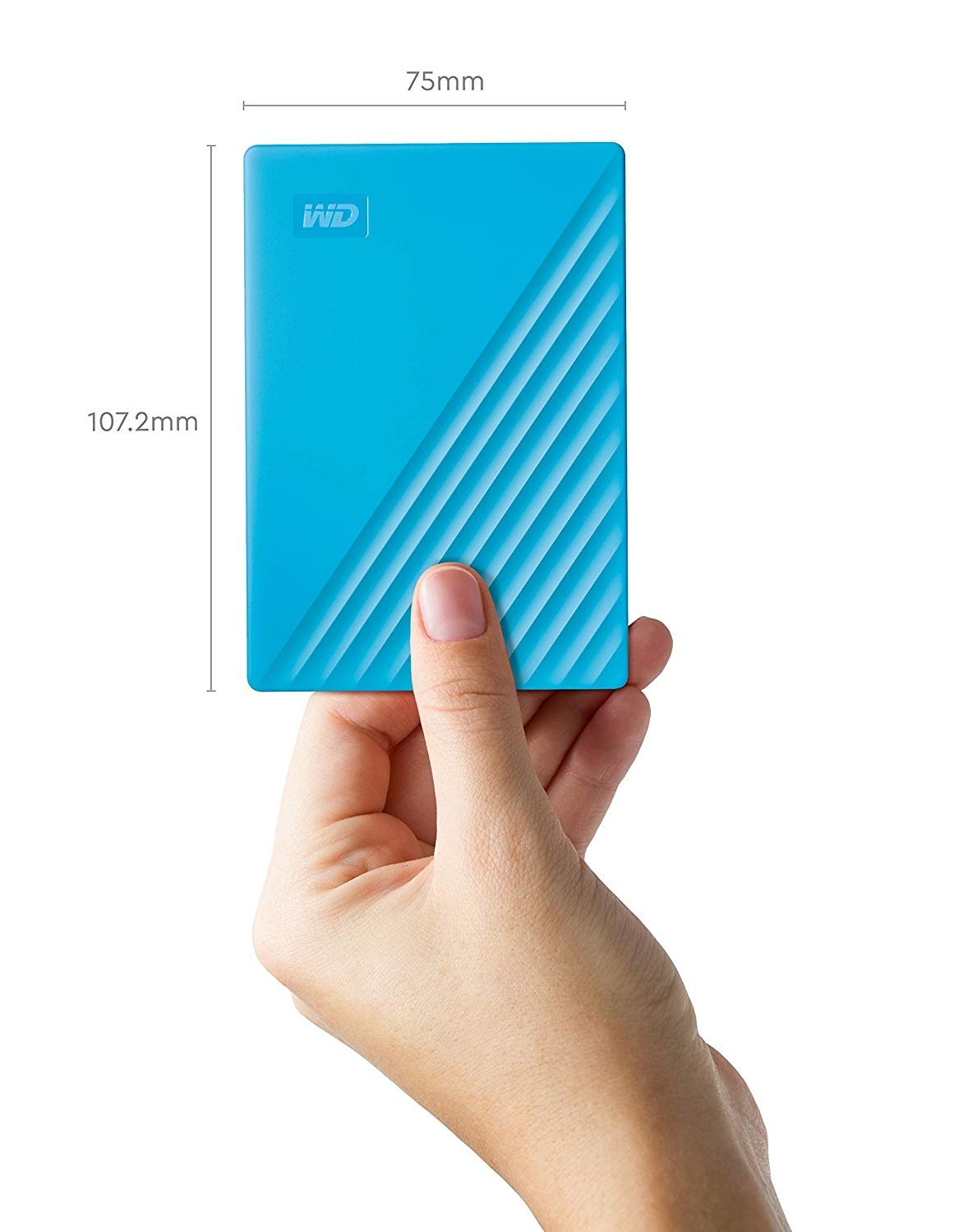 WD 5TB My Passport Portable External Hard Drive USB 3.0 - Compact Storage for PC, Mac, PS4 & Xbox | Backup Photos, Videos, Music & Files | Plug & Play | Password Protection | Blue (WDBPKJ0050BBL-WESN)