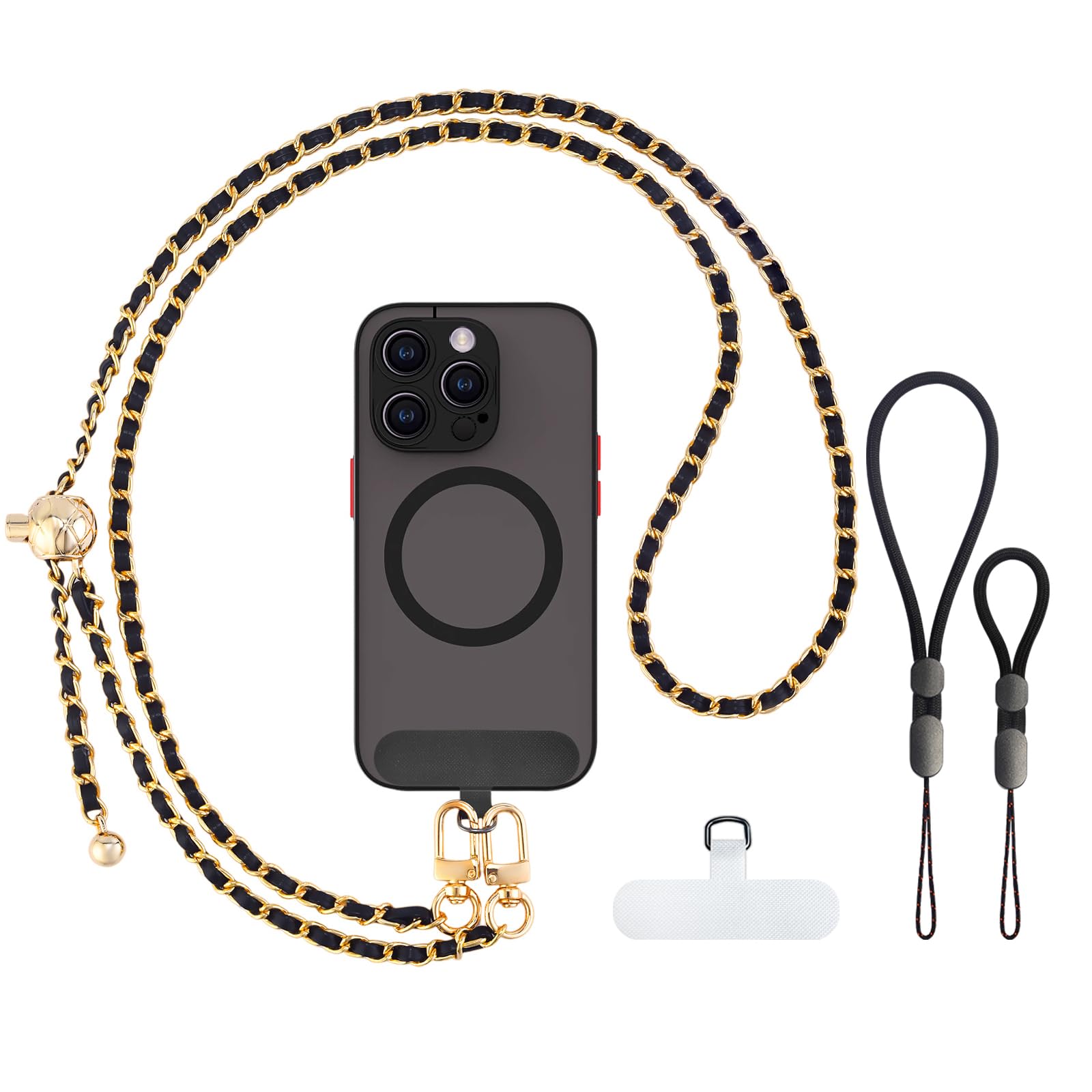 Universal Crossbody Phone Lanyard Strap - Adjustable Anti-Theft Phone Holder Compatible with Most Smartphones (Black) | Perfect for Travel, Shopping, Concerts & Outdoor Activities