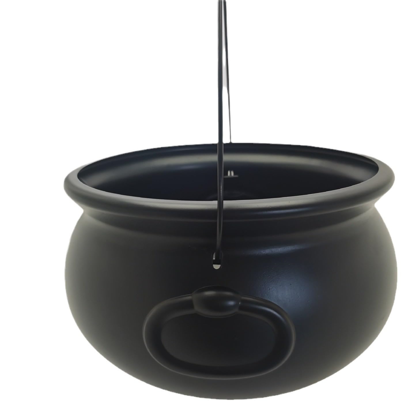 12.6 Inch Large Black Witch Cauldron Candy Bowl with Handle - Halloween Party Decor for Trick or Treat, Candy Display & Spooky Home Decorations