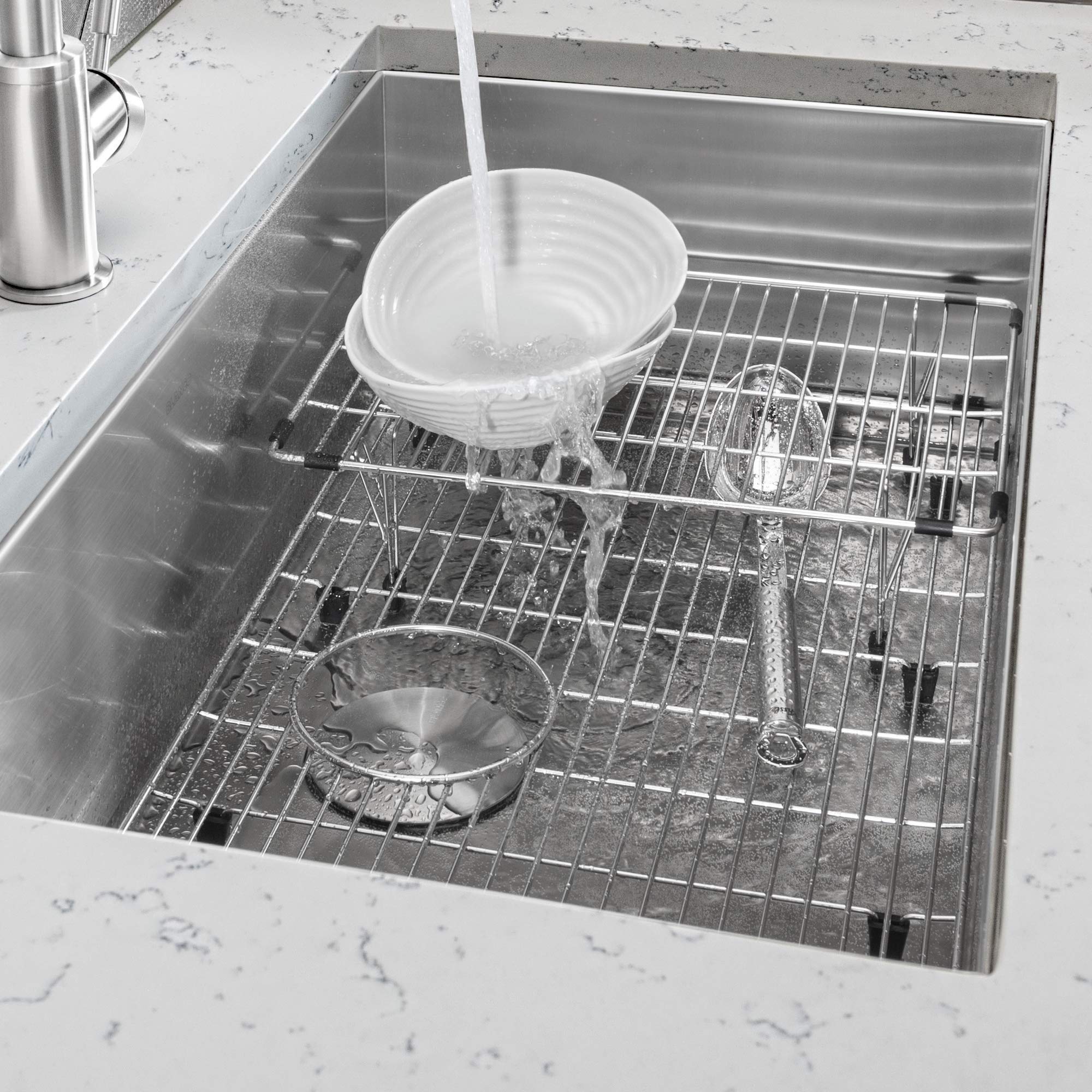 Blanco 231608 Multi-Level Sink Grid - Premium Stainless Steel Sink Protector for Kitchen Sinks | Durable & Scratch-Resistant | Perfect for Washing Dishes, Pots & Pans