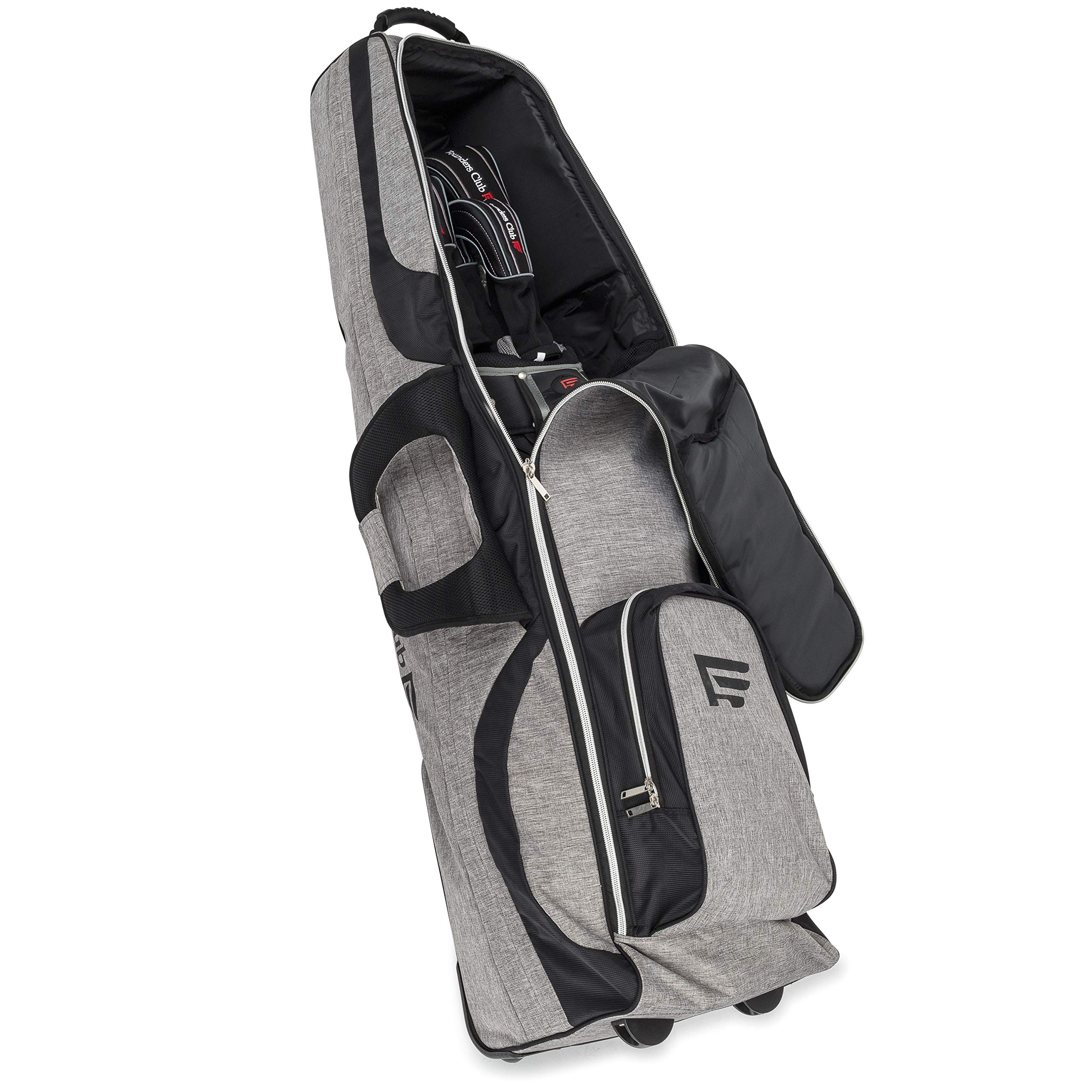 **Founders Club Premium Golf Travel Bag - Padded Club Protection, Removable Embroidery Panel - Durable Golf Club Cover for Air Travel & Storage**    *(Perfect for protecting golf clubs during flights, road trips, or long-term storage – ideal for golfers who travel frequently!)*