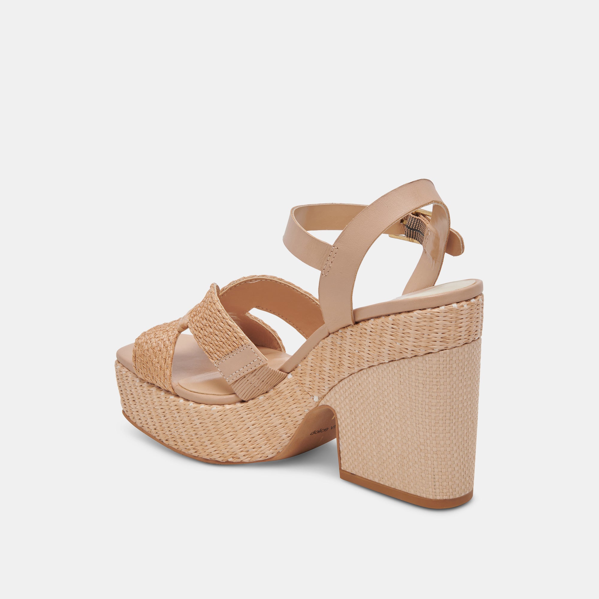 CALE HEELS LT NATURAL RAFFIA - Women's Comfortable Summer Sandals for Beach, Vacation, and Casual Outfits