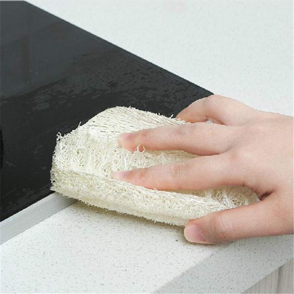 Natural Loofah Sponge for Kitchen - 100% Eco-Friendly Exfoliating Scrubber for Pots, Pans & Bowls | Durable Multi-Use Luffa Brush for Dishwashing & Cleaning | Perfect for Non-Stick Cookware & Delicate Dishes