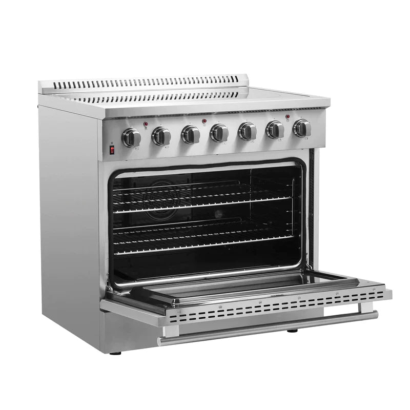 FORNO Galiano 36 Inch Electric Range with Convection Oven - Stainless Steel Built-In Stove FFSEL6083 36 - Perfect for Modern Kitchens & Home Cooking