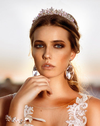 Elegant Crystal Wedding Crown - Bella Crown by Kezani | Perfect for Brides, Bridesmaids & Special Occasions | Buy or Rent Online