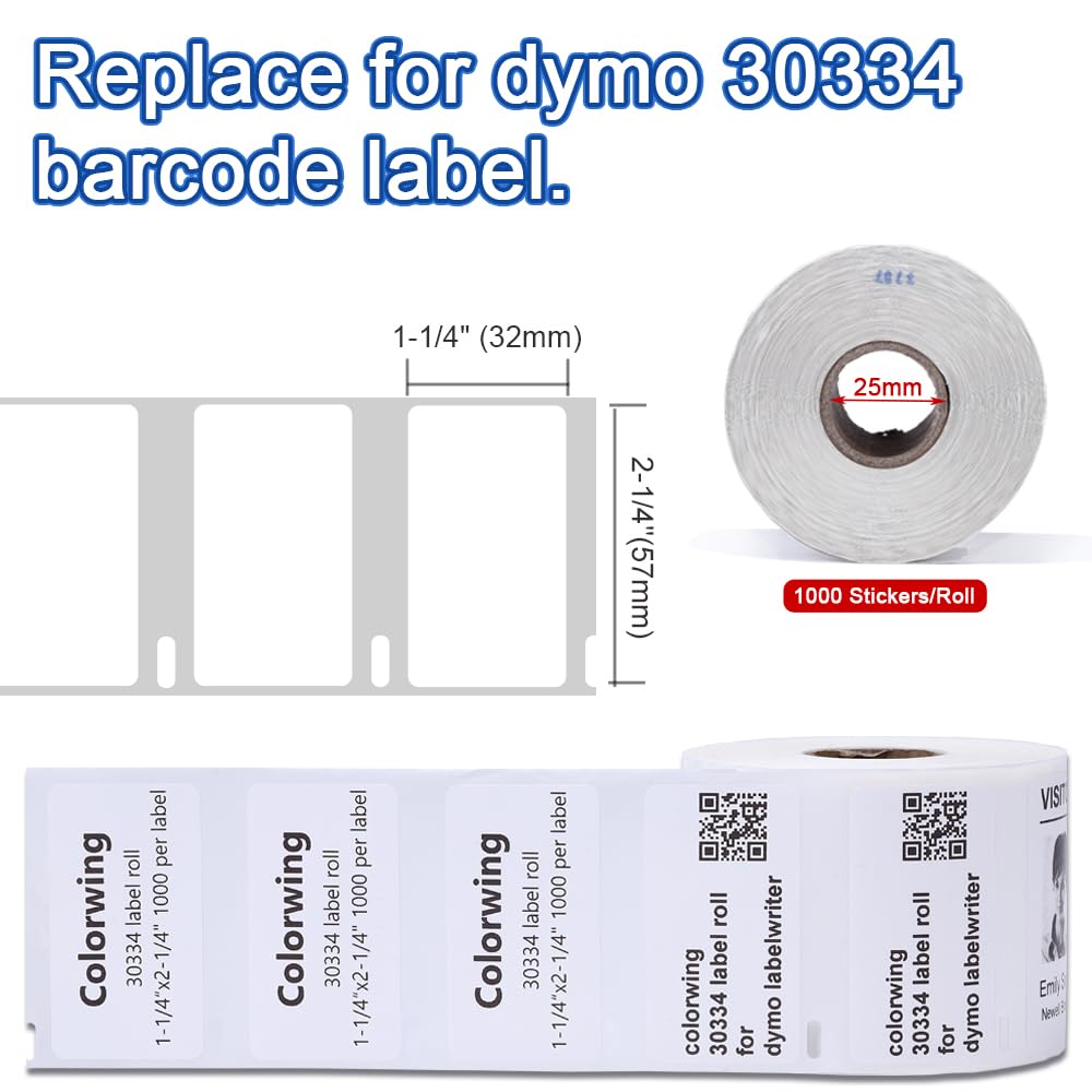 DYMO 30334 Compatible Thermal Labels (1-1/4