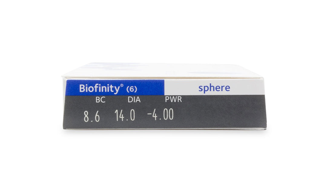 Biofinity Contact Lenses 6 Pack - Monthly Disposable Soft Lenses for Dry Eyes & All-Day Comfort - Perfect for Work, Travel, and Active Lifestyles