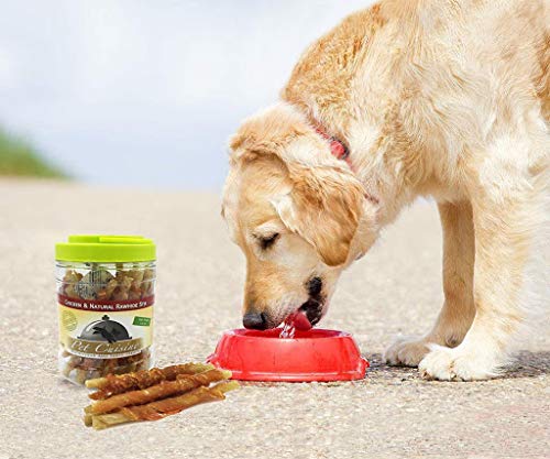 DreamBone Mini Sticks Wrapped With Real Chicken - Rawhide Free Dog Chew Treats for Small Dogs (15 Count) - Perfect for Training, Teething & Dental Health
