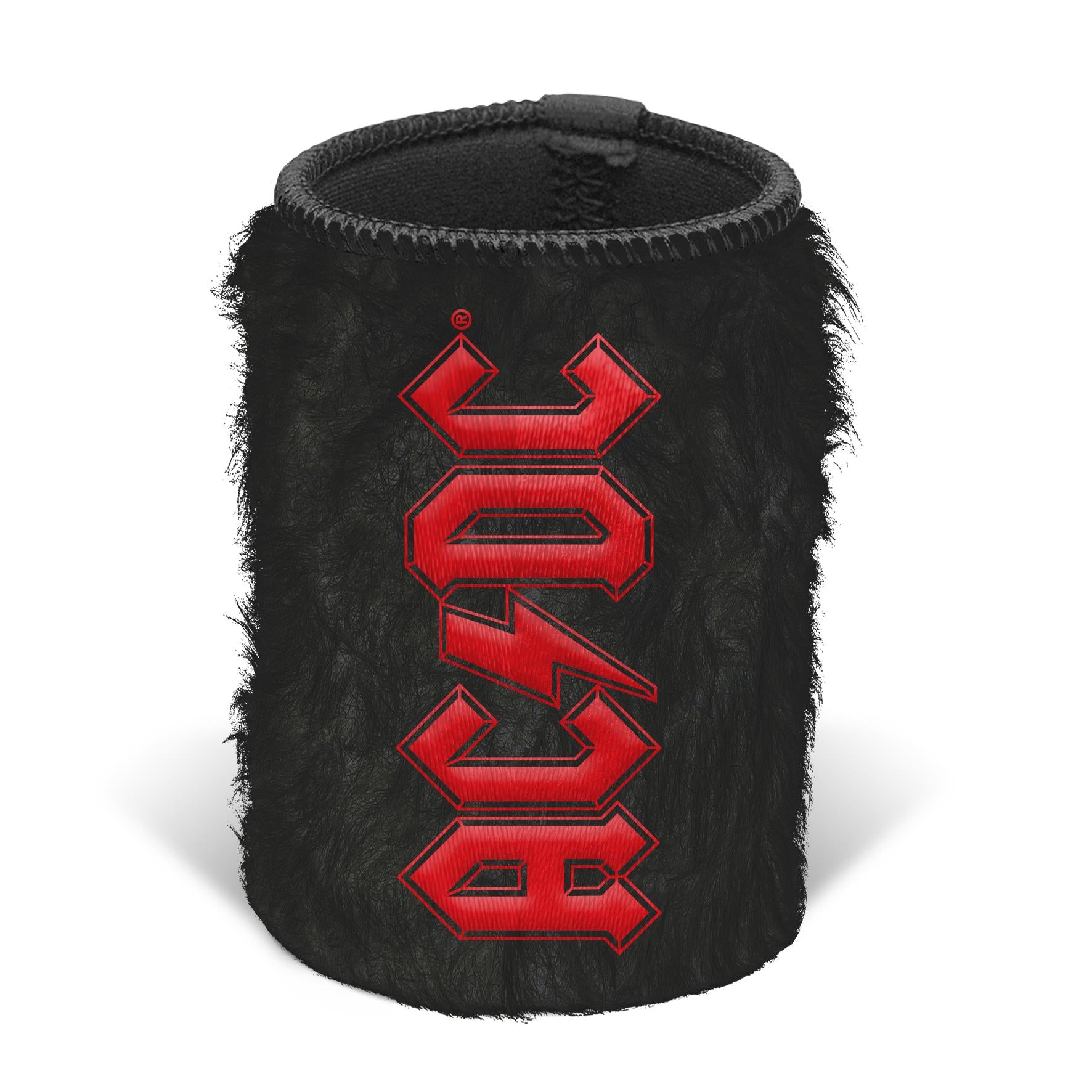 AC/DC Shaggy Beer Can Cooler & Stubby Holder - Insulated Sleeve for Cold Drinks at Parties, BBQs & Outdoor Events