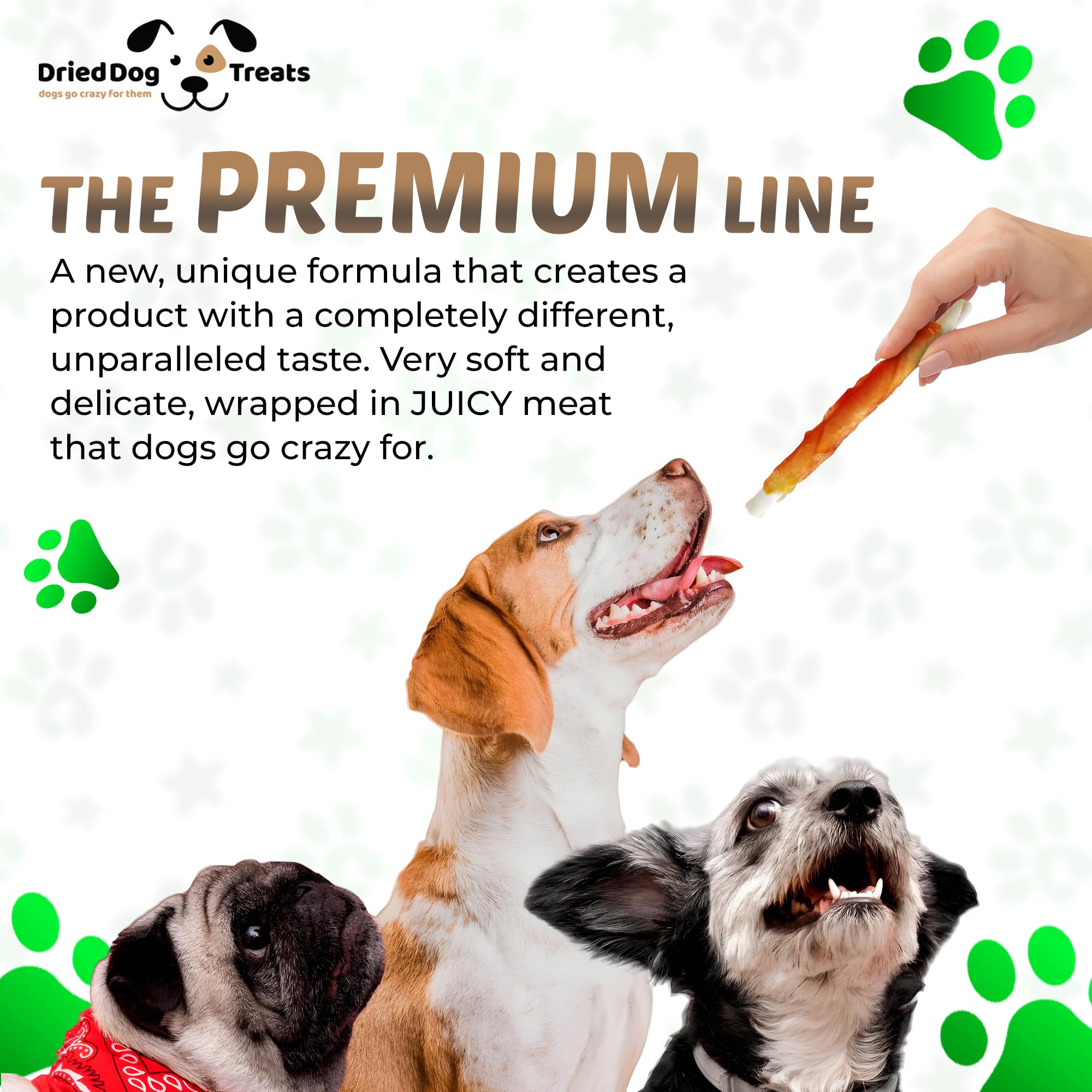 Natural Soft Chicken Wrapped Rawhide Dog Chews - Healthy Chicken Twists for Dogs - Long-Lasting Dental Dog Treats for Puppies & Adult Dogs - Perfect for Training, Teething & Chewing Needs