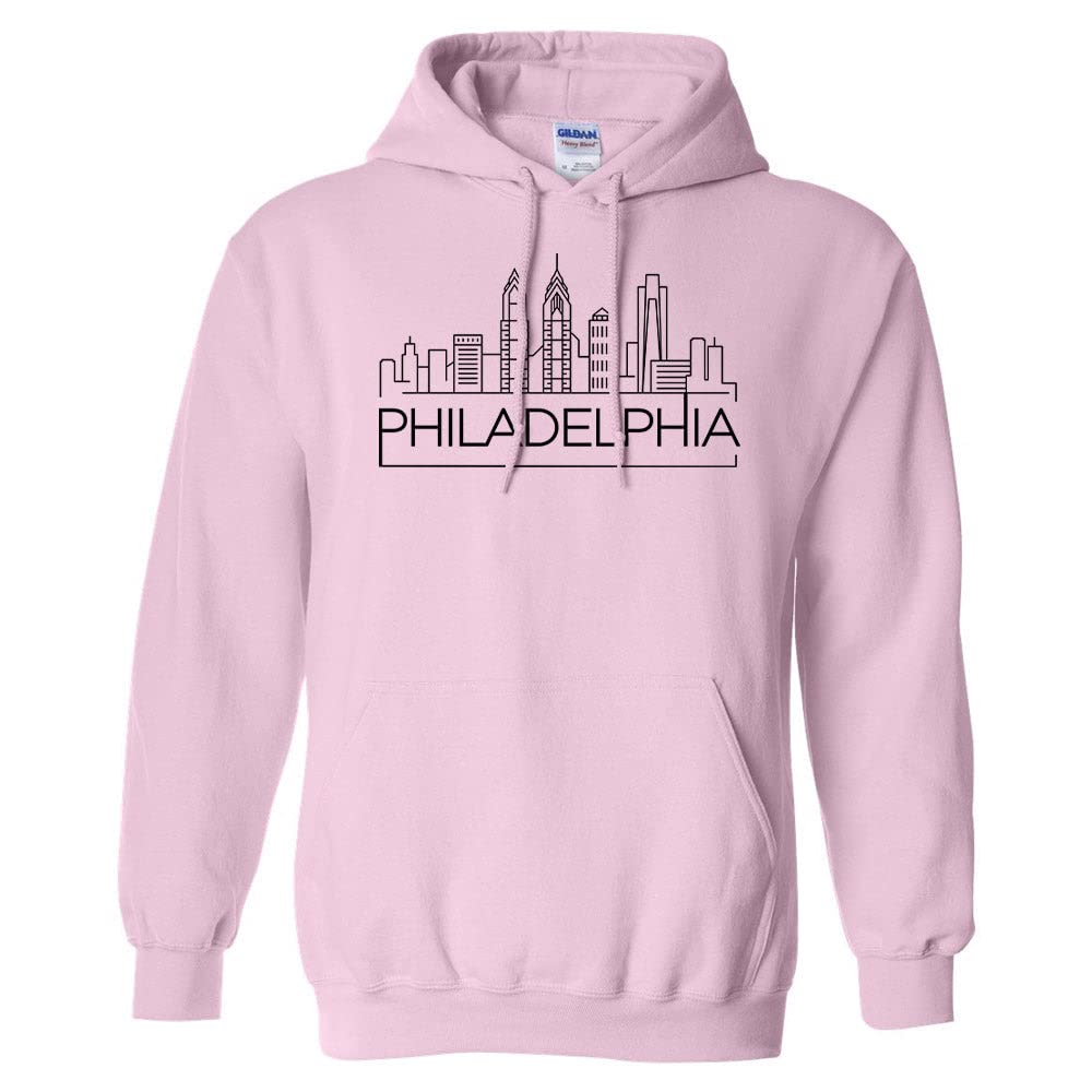 Unisex Skyline Philadelphia Pennsylvania Travel Hoodie Sweatshirt - Cozy Pullover for City Exploration & Casual Outings | TeesAndTankYou