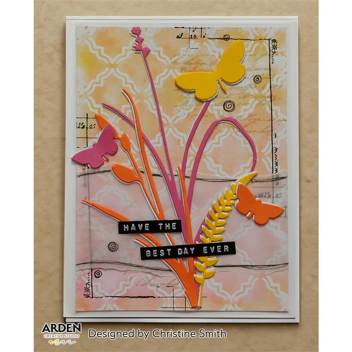 Arden Creative Studio Maker Series Letter Box Remnants 01 - 4x6 Inch Stamp Set for Scrapbooking, Card Making & DIY Crafts
