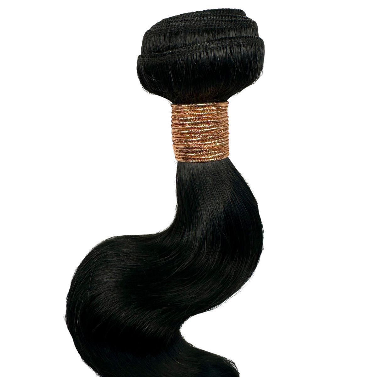 Jet Black Body Wave 100% Human Hair Bundles for Weaving & Extensions - Perfect for Salon Styling, Daily Wear & Special Occasions