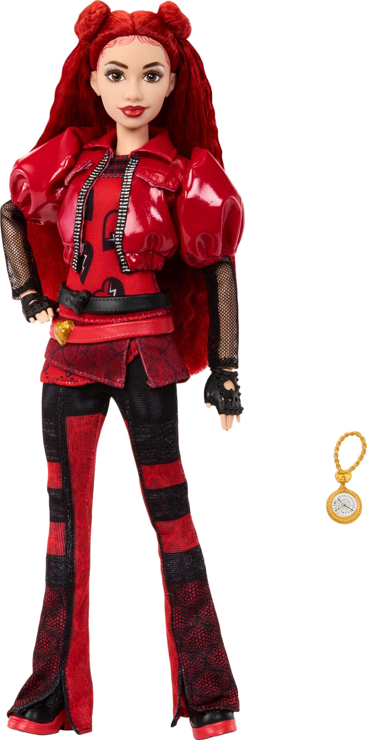 Mattel Disney Descendants: The Rise of Red Fashion Doll with Movie-Inspired Outfit & Pocket Watch - Queen of Hearts' Daughter Red Collectible Toy for Kids & Disney Fans | Perfect for Playtime, Birthday Gifts & Disney Collections