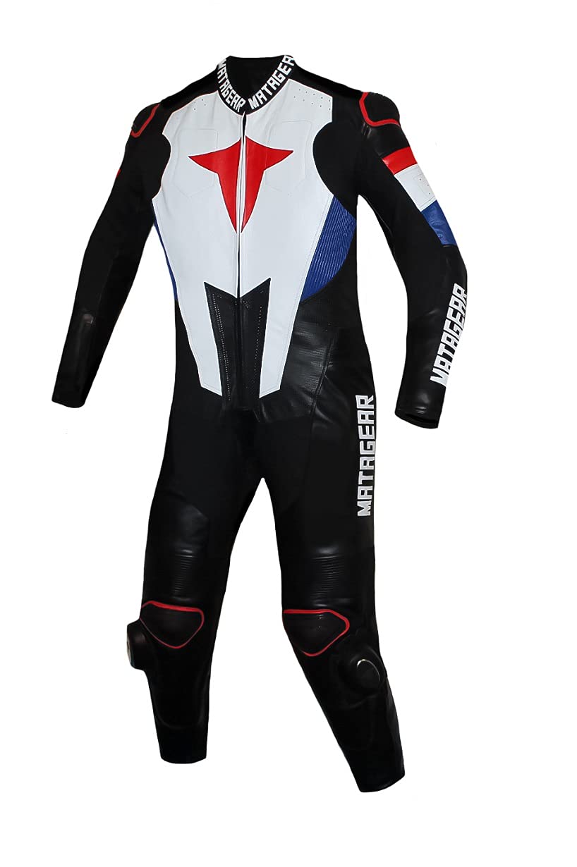 Motorcycle Quantum One Piece Leather Racing Suit CE Approved - XL Size for Track & Road Racing - High Protection Gear for Professional Riders & Speed Enthusiasts