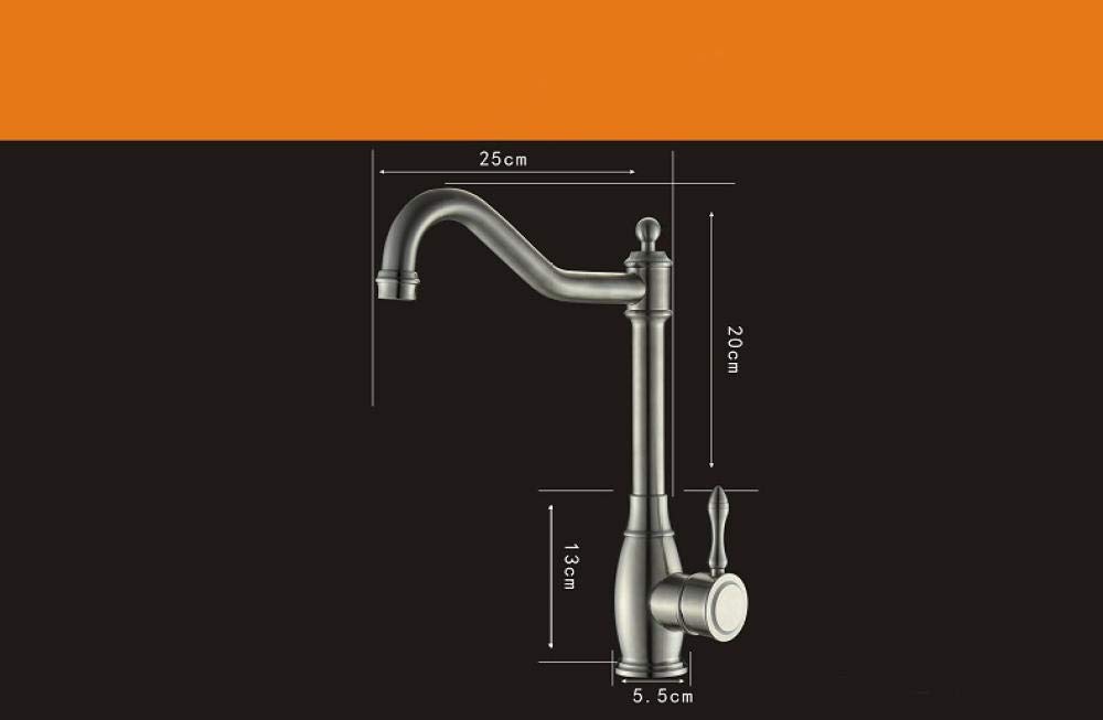 Premium Stainless Steel Single Handle Kitchen Faucet with Tall Spout - Modern Water Tap for Sink, Wash Basin & Mixer - Perfect for Cooking, Dishwashing & Home Renovation