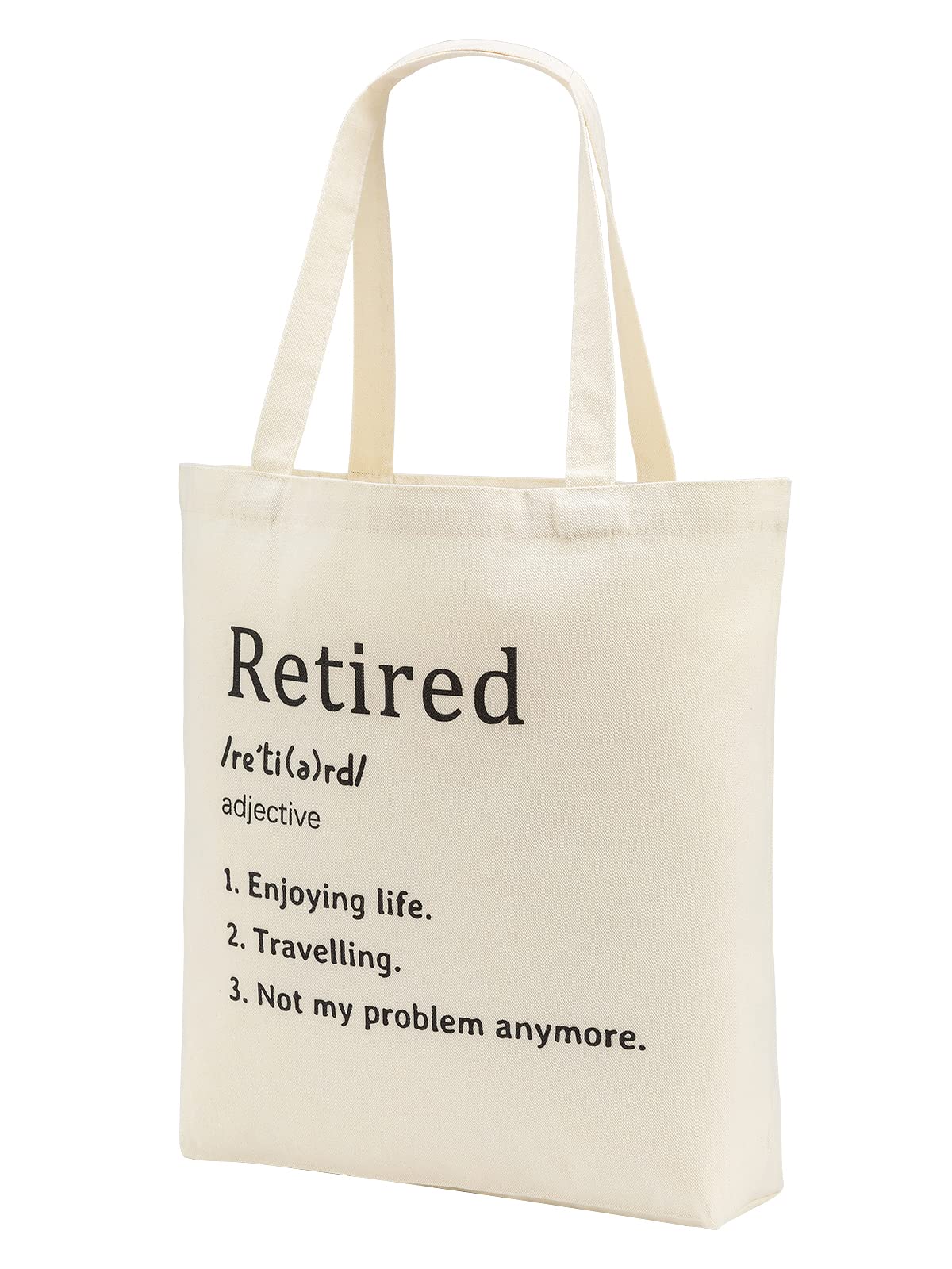 Best Retirement Gifts for Women - Premium White Canvas Tote Bag with Convenient Pocket | Thoughtful Retirement Present for Coworkers, Nurses, Mom & Teachers | Perfect for Daily Use, Work, Travel & Shopping