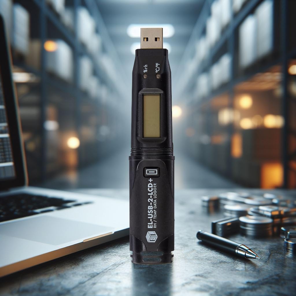 High Accuracy EL-USB-2-LCD+ Temperature Humidity & Dew Point Data Logger with LCD Display - Ideal for HVAC Monitoring, Laboratory Research & Industrial Environmental Control