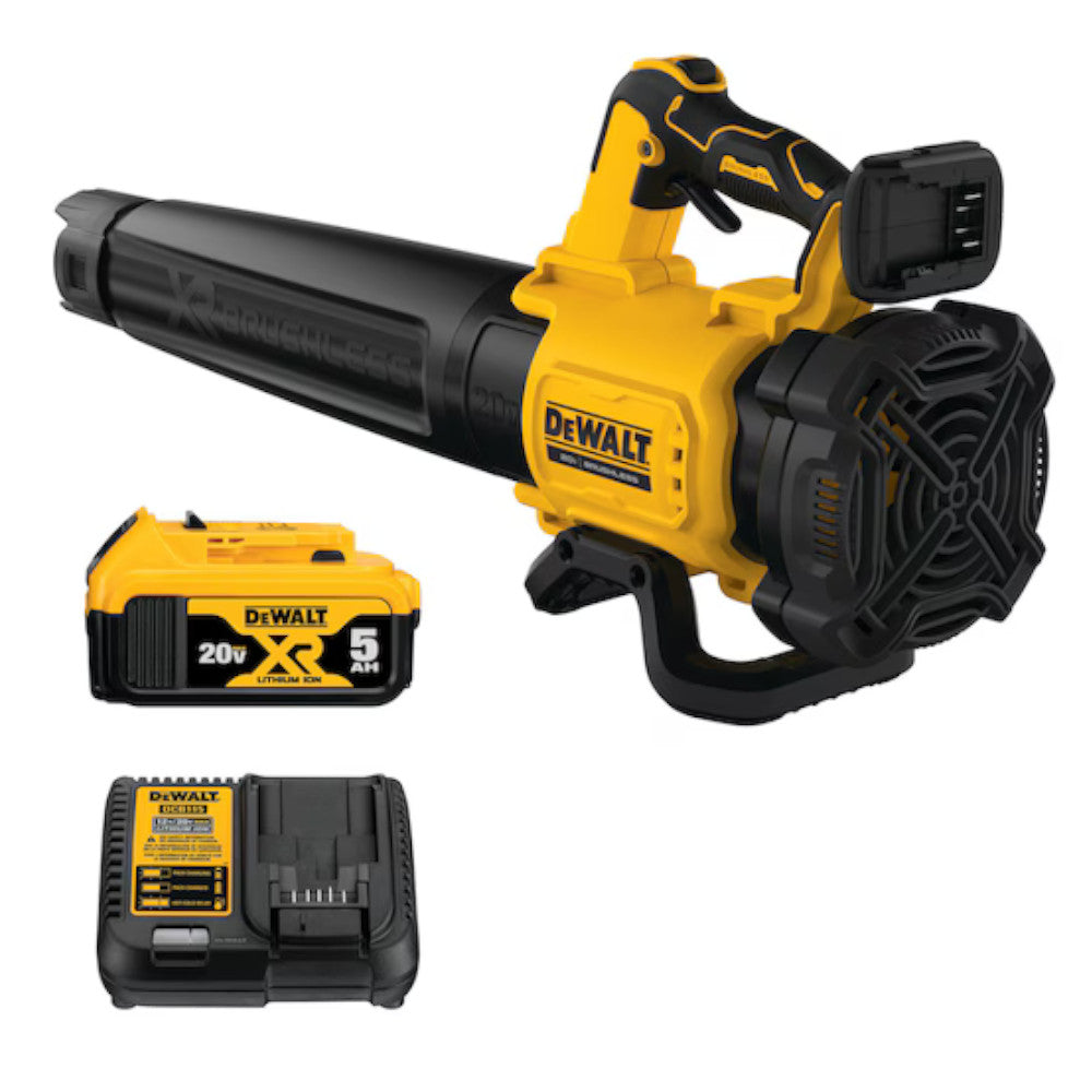 DEWALT DCBL722P1 20V MAX XR 5Ah Brushless Cordless Handheld Blower Kit (Refurbished with Warranty) - Perfect for Yard Cleanup, Leaf Blowing, and Outdoor Maintenance