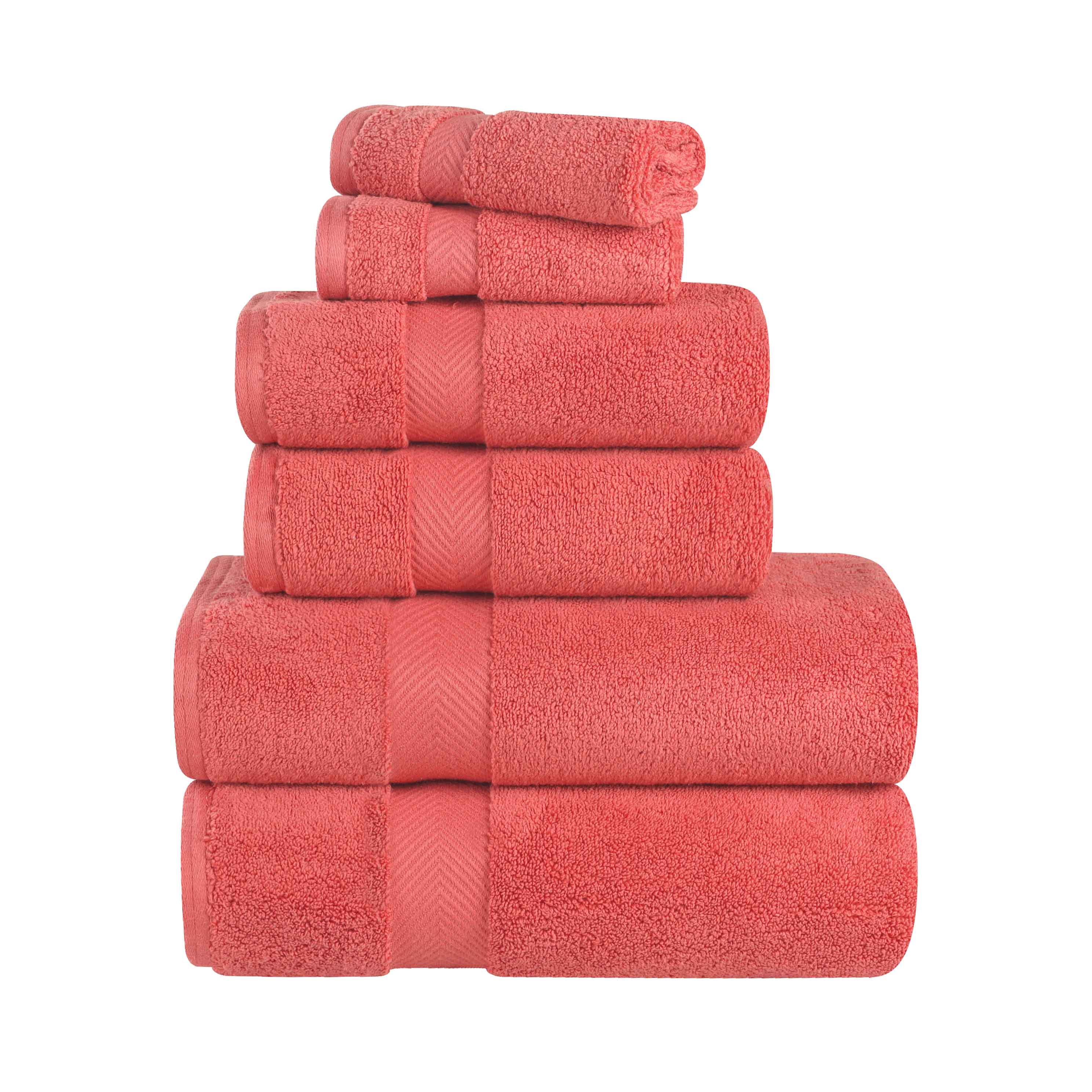Premium 6-Piece Zero Twist Cotton Towel Set - Ultra Soft, Absorbent & Quick-Drying Bath Towels for Spa, Gym, and Luxury Home Use