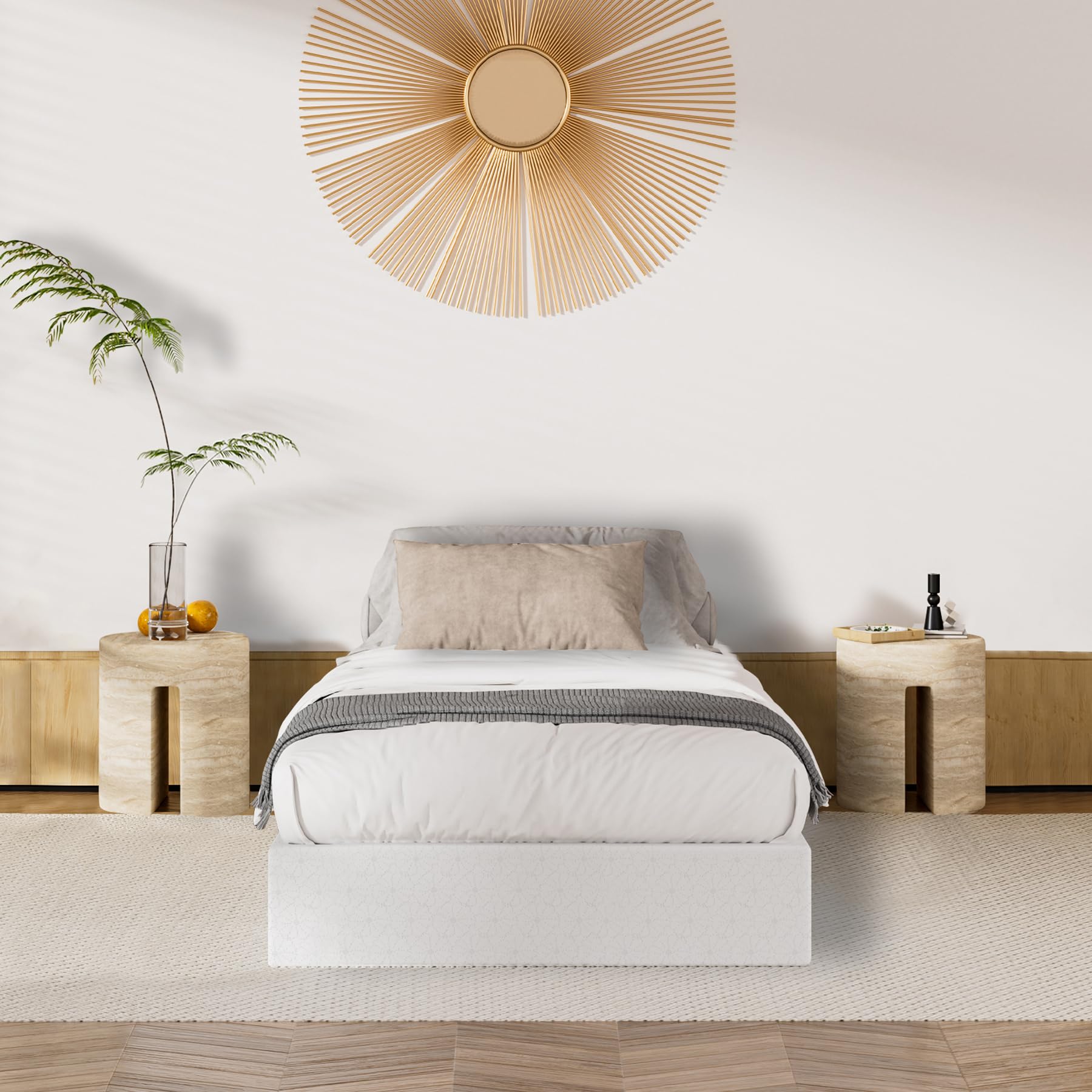 9 Inch High Profile Twin Box Spring - Strong Metal Frame, Extra Thick Bed Base with Non-Slip Cover | Perfect for Twin Bed Frames, Guest Rooms & Dormitories | Easy to Clean & Durable Design (Twin Size)