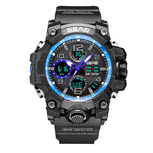 Digital LED Sport Watch for Men - Waterproof Electronic Talking Watch with TPU Band & Quartz Movement - Ideal for Visually Impaired & Active Lifestyle