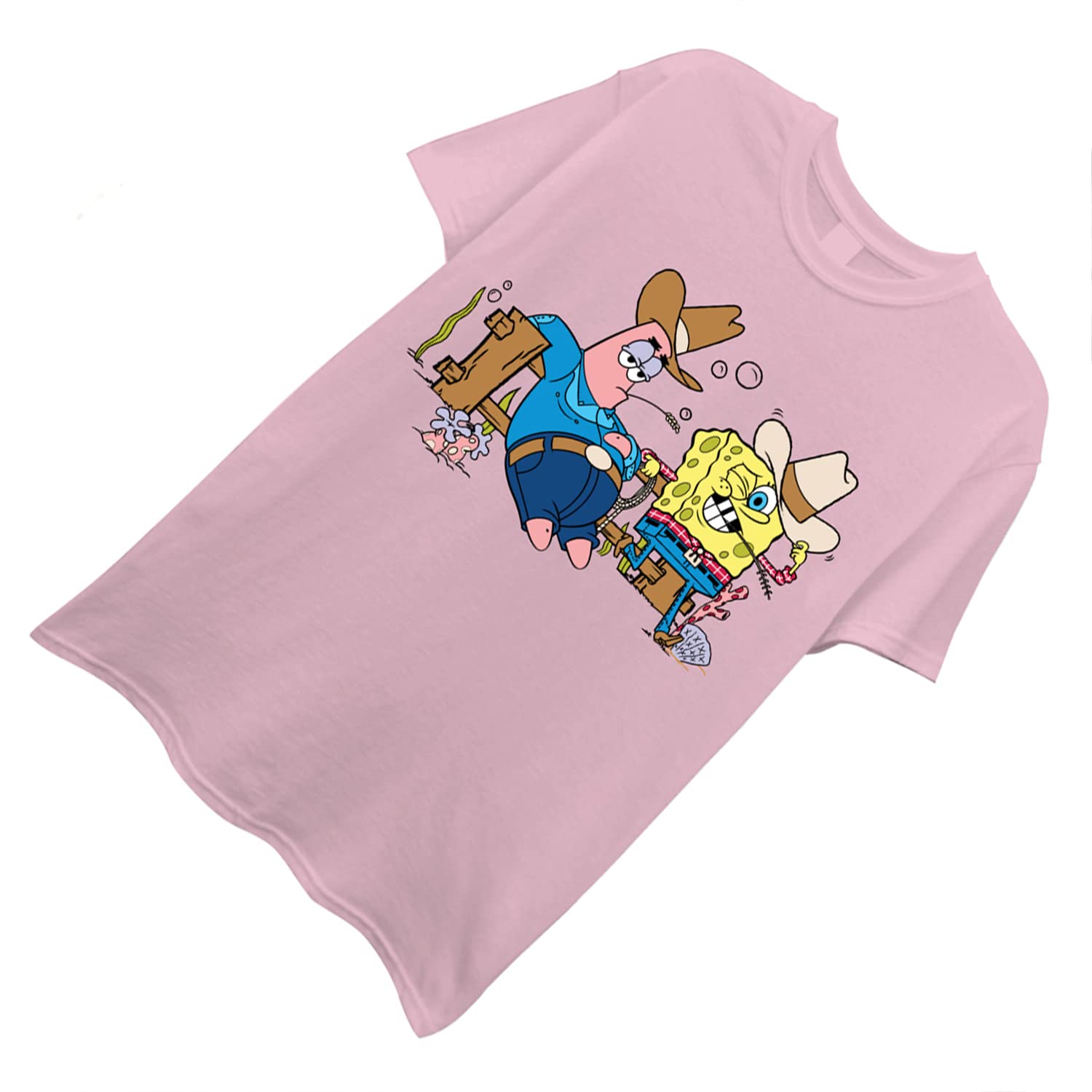 SpongeBob SquarePants Men's Graphic T-Shirt - Classic SpongeBob, Patrick & Krusty Krab Design | Casual Wear, Cosplay & Cartoon Fan Gift