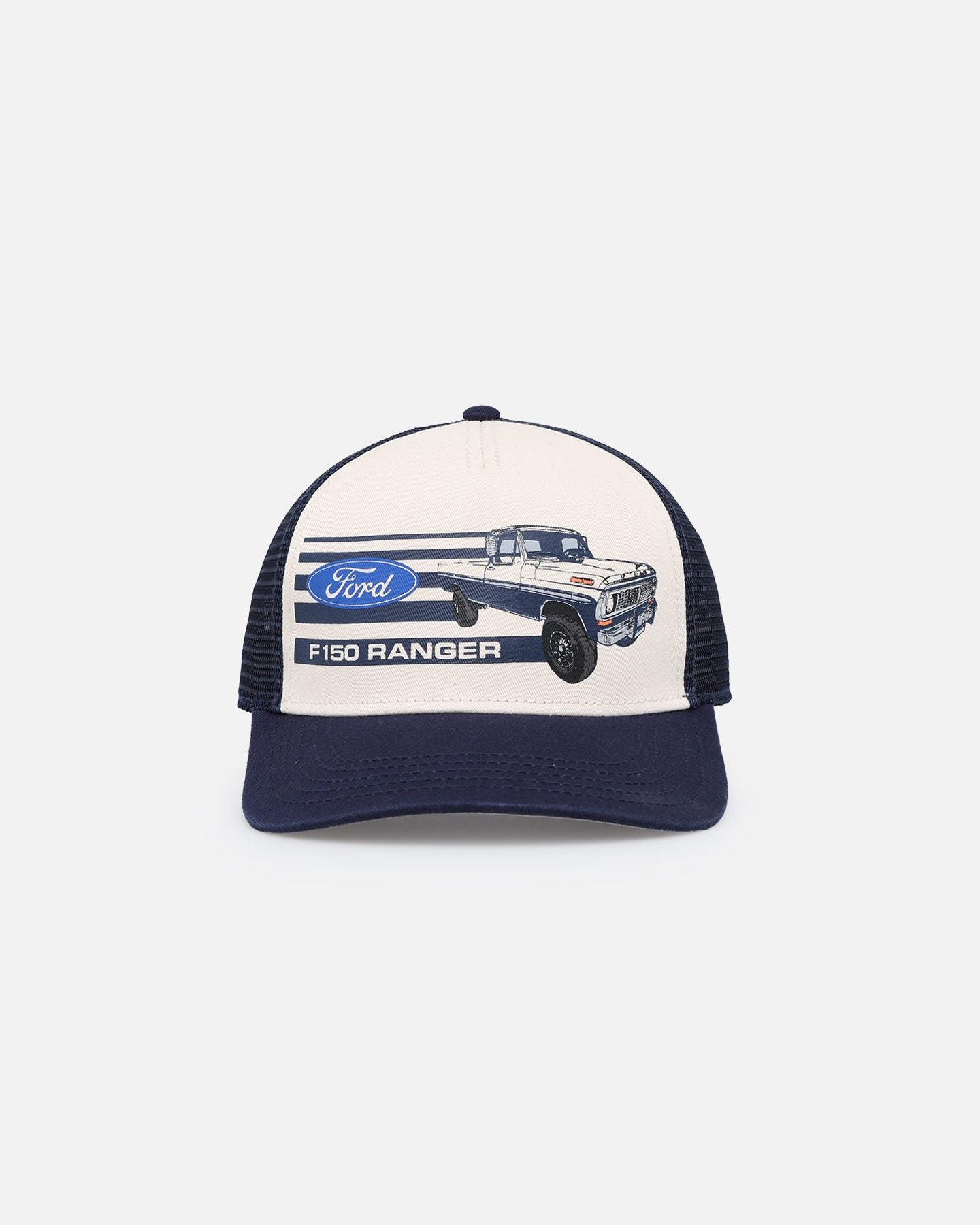 American Needle Sinclair Trucker Snapback Hat - Navy/Ivory Adjustable Baseball Cap for Men & Women - Perfect for Casual Wear, Sports & Outdoor Activities