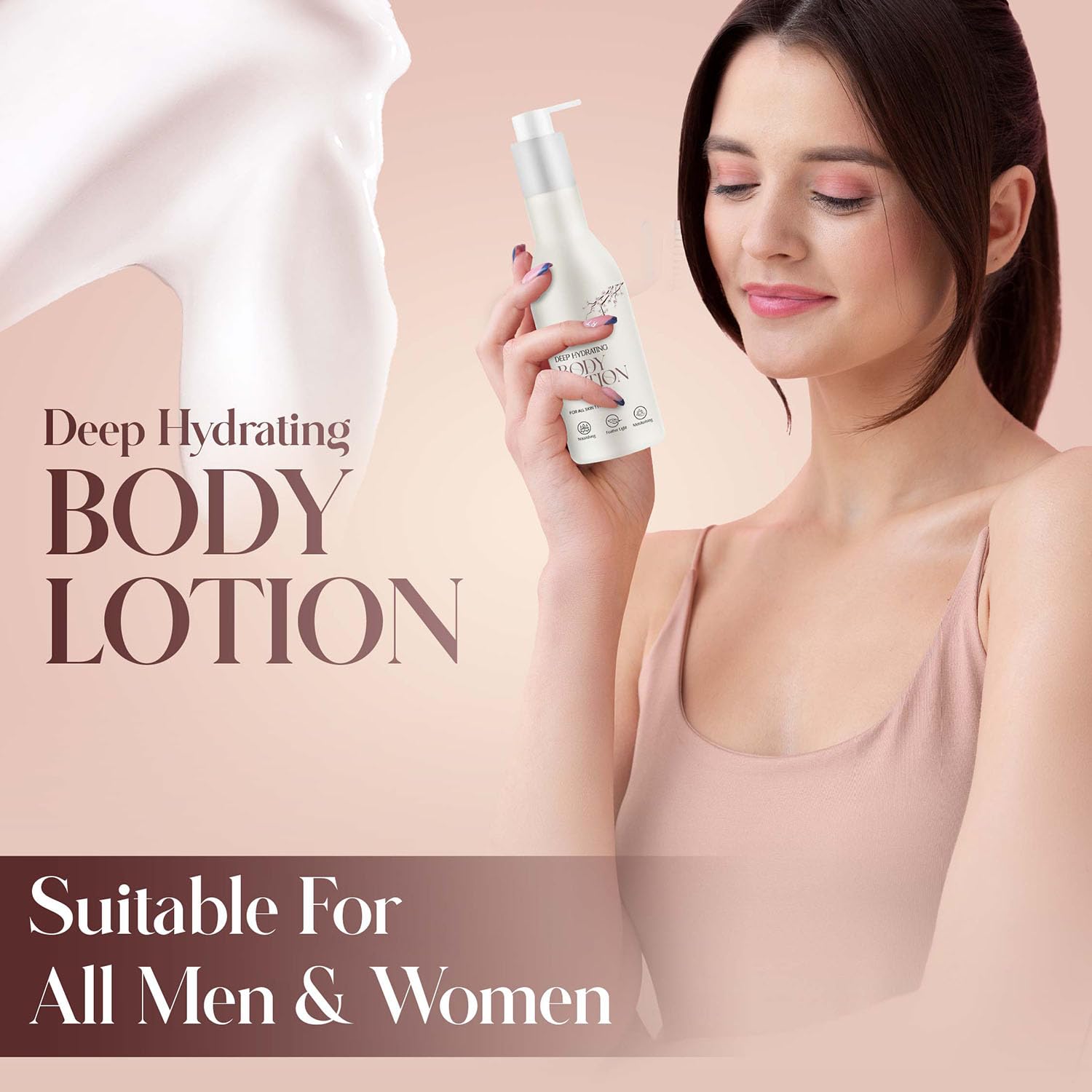 Ozone Deep Hydrating Body Lotion for Men & Women - Shea Butter, Aloe Vera, Almond Oil & Pentavitin - Non-Sticky Moisturizer for Dry Skin - 190ml (Pack of 1) | Perfect for Daily Use, After Shower Hydration & Winter Skin Care