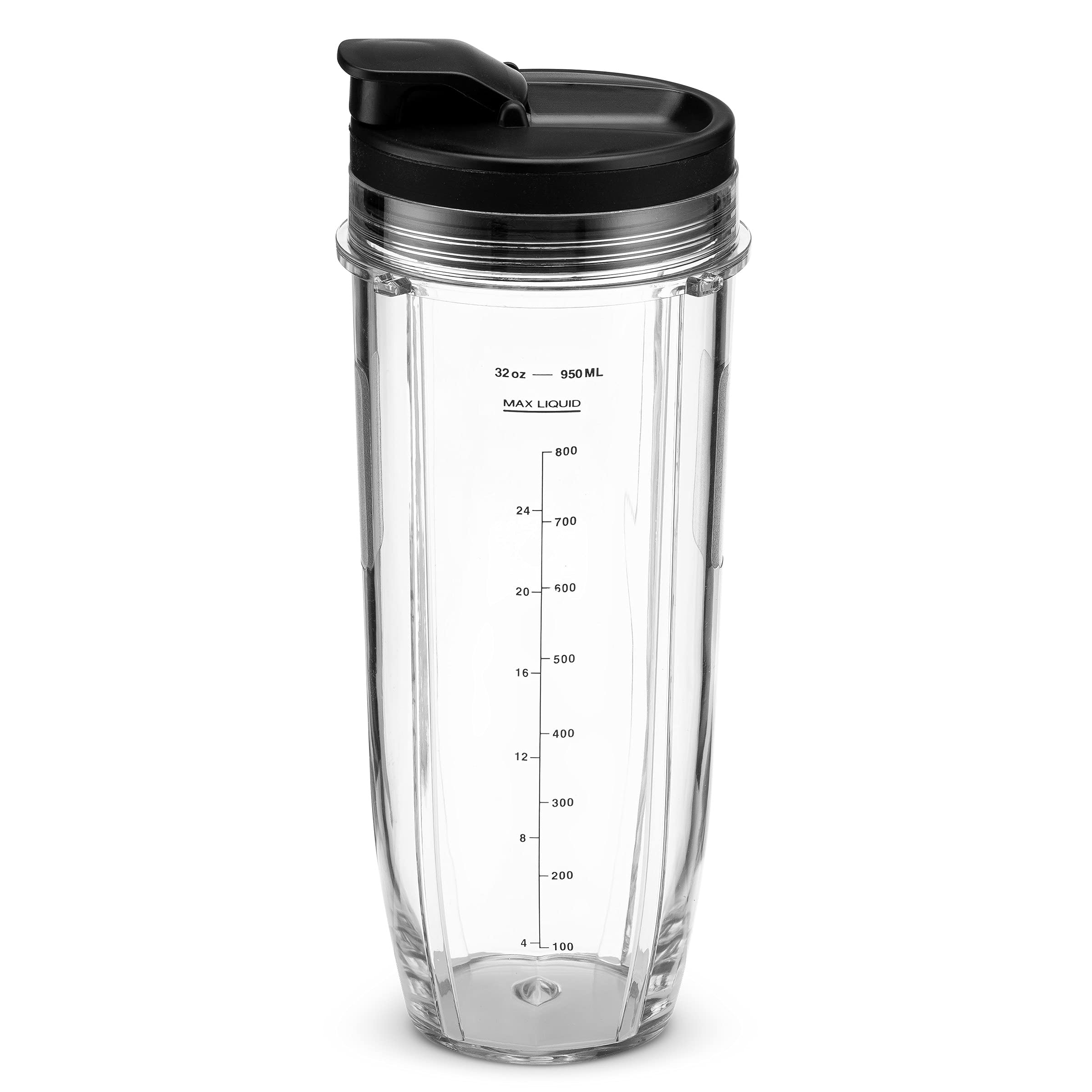 Nutri Ninja 32 oz Tritan Cups with Sip & Seal Lids - Compatible with BL480, BL490, BL640 & BL680 Auto IQ Series Blenders (2 Pack) - Perfect for Smoothies, Protein Shakes & Meal Prep On The Go