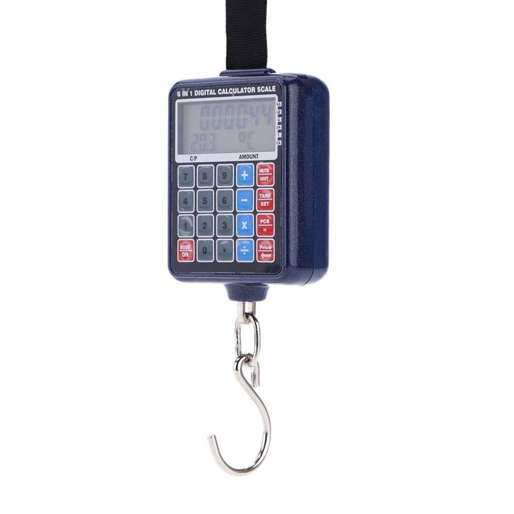 XIANGWEN Digital Kitchen Scale - High Precision 50kg/10g with LCD Display, 6 Unit Conversion, Stainless Steel Hanging Scale for Cooking, Baking, Jewelry Weighing & Luggage Measurement