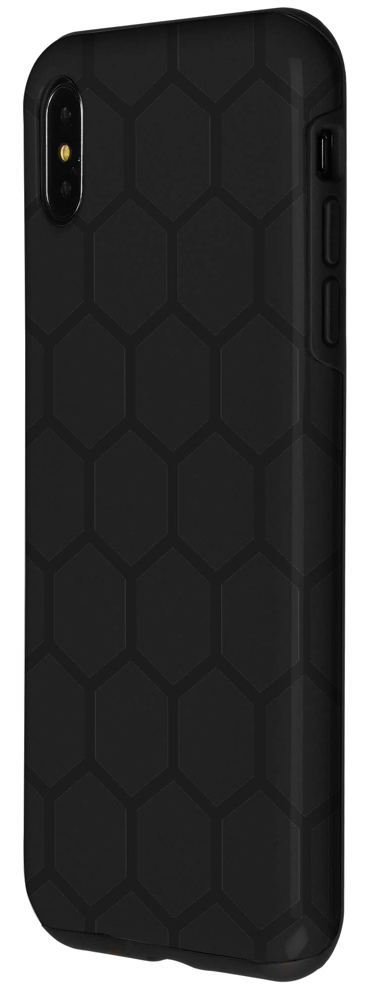 iPhone XS Max Case - Matte Black Honeycomb Hexagon Design, Shockproof & Scratch-Resistant Protective Cover - Perfect Gift for iPhone XS Max Users (Work, Travel, Outdoor Activities)