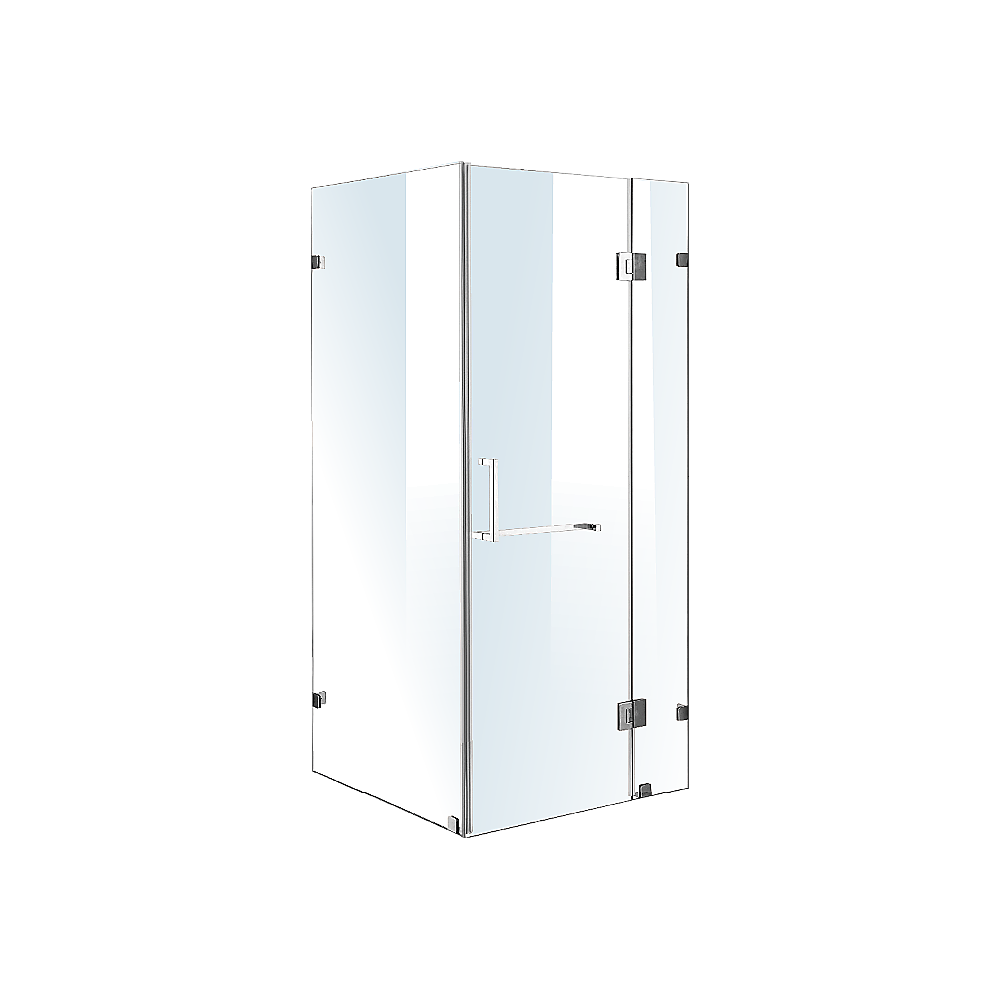 Della Francesca Frameless 10mm Glass Shower Screen - 1000 x 700mm - Clear Tempered Bathroom Enclosure for Modern Walk-In Showers & Wet Rooms
