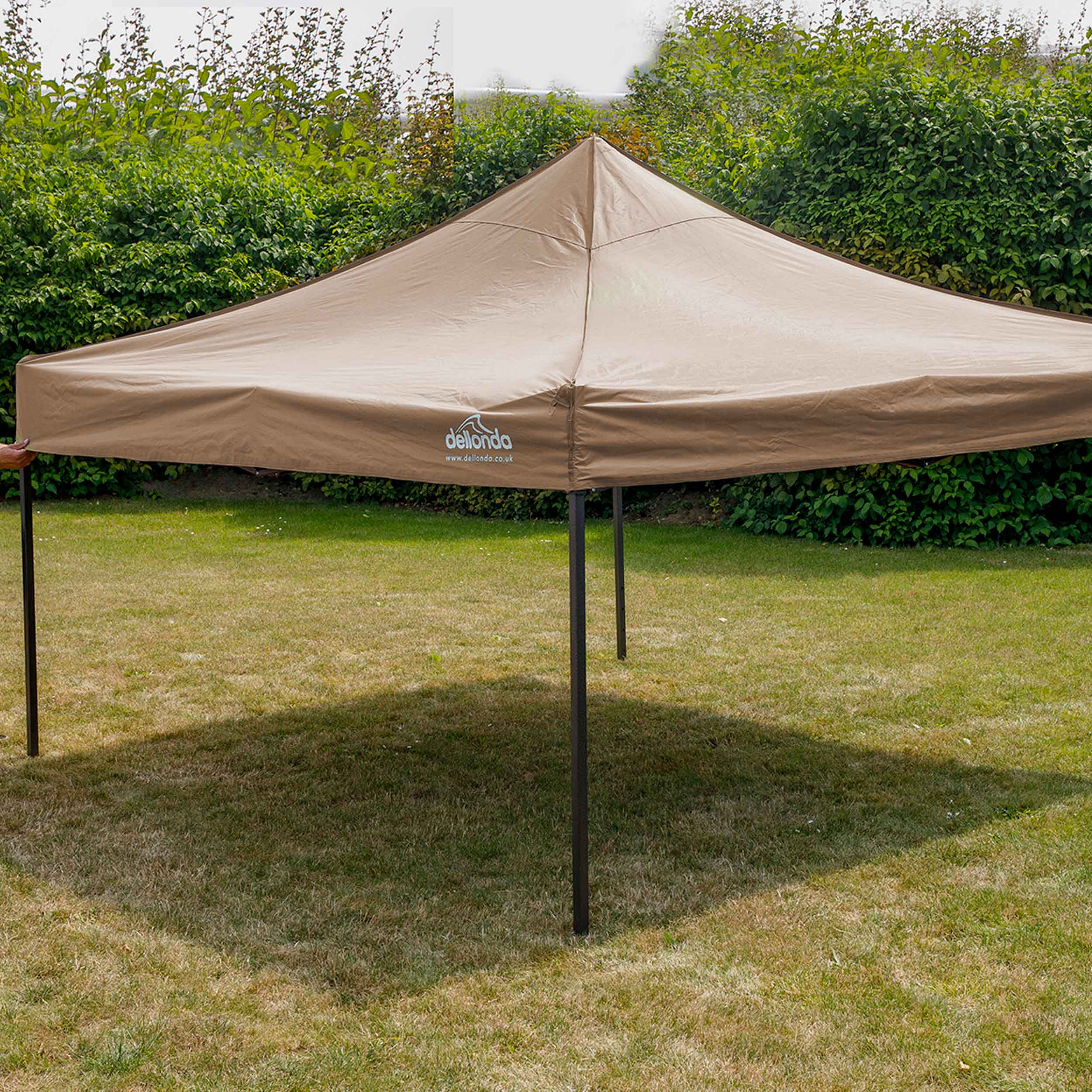 Premium 3x3m Pop Up Gazebo with Carry Bag - Waterproof Outdoor Canopy Tent with Stakes & Weight Bags for Patio, Backyard, Beach & Camping - Beige DG130