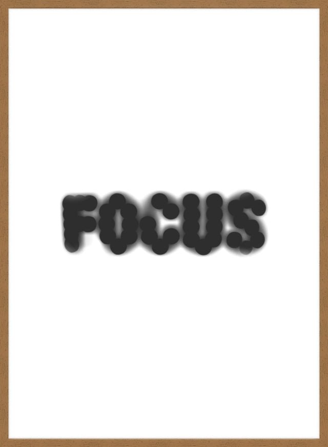 Focus Quote Print - Motivational Wall Art for Office & Home Decor - Inspirational Poster for Work, Study & Meditation Spaces