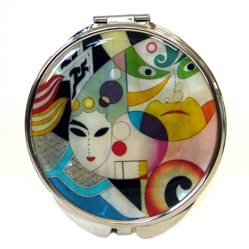 2X/1X Magnification Compact Mirror - Travel Makeup Mirror for Women, Gift for Mom - Portable Handheld Cosmetic Mirror for Purses & Travel