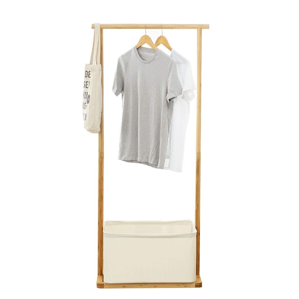 Stylish Bamboo Coat Stand - Hall Tree Monorail Wooden Clothing Rack for Bedroom & Entryway | Space-Saving Floor-Standing Corner Organizer for Coats, Hats, Scarves, Handbags & Umbrellas | Perfect for Home, Office & Dorm Room Organization