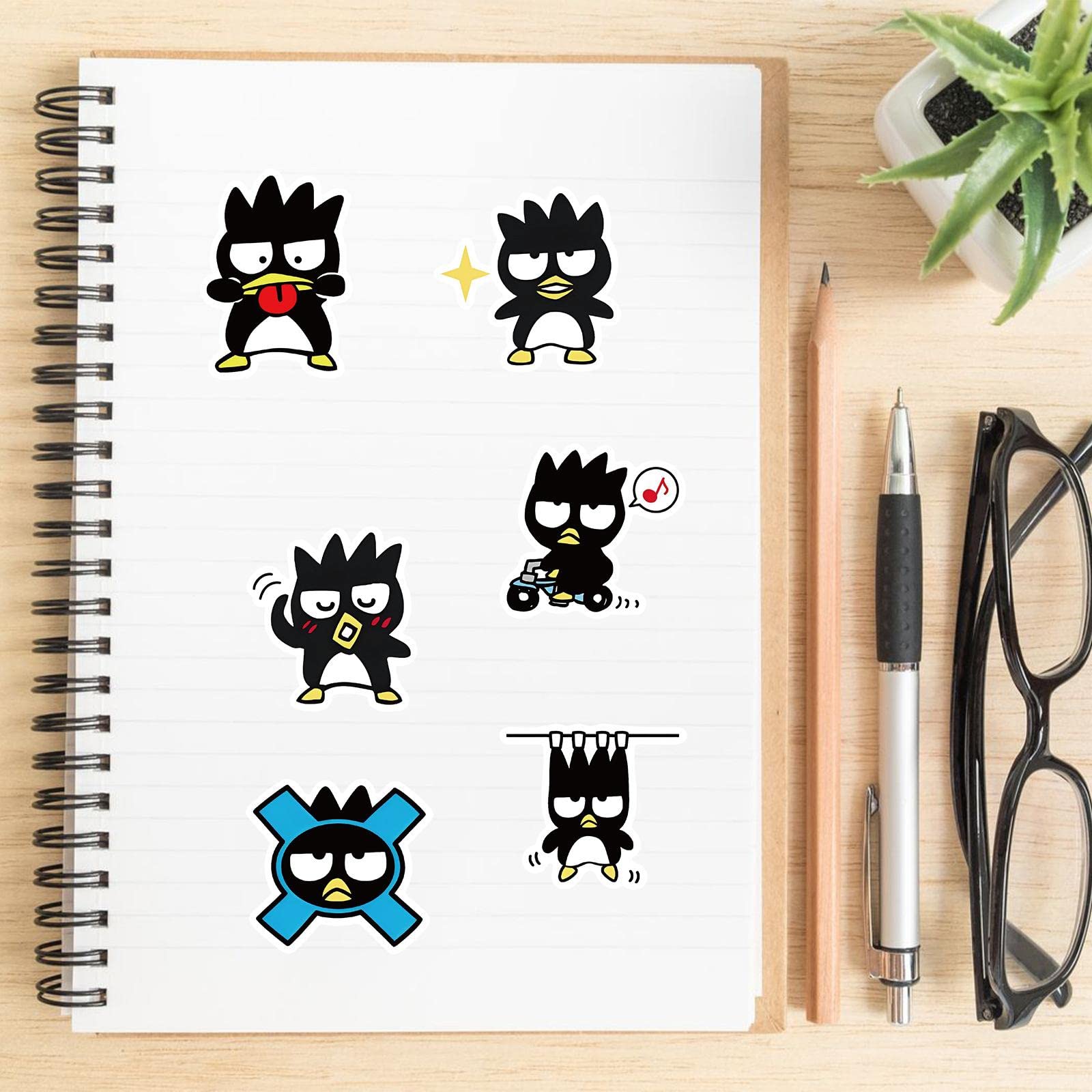 100pcs Badtz-Maru Stickers - Cute Cartoon Penguin Vinyl Decals for Kids, Waterproof Aesthetic Stickers for Laptops, Water Bottles, Luggage, Skateboards & Scrapbooking - Perfect for DIY Crafts, School Supplies & Gift Giving