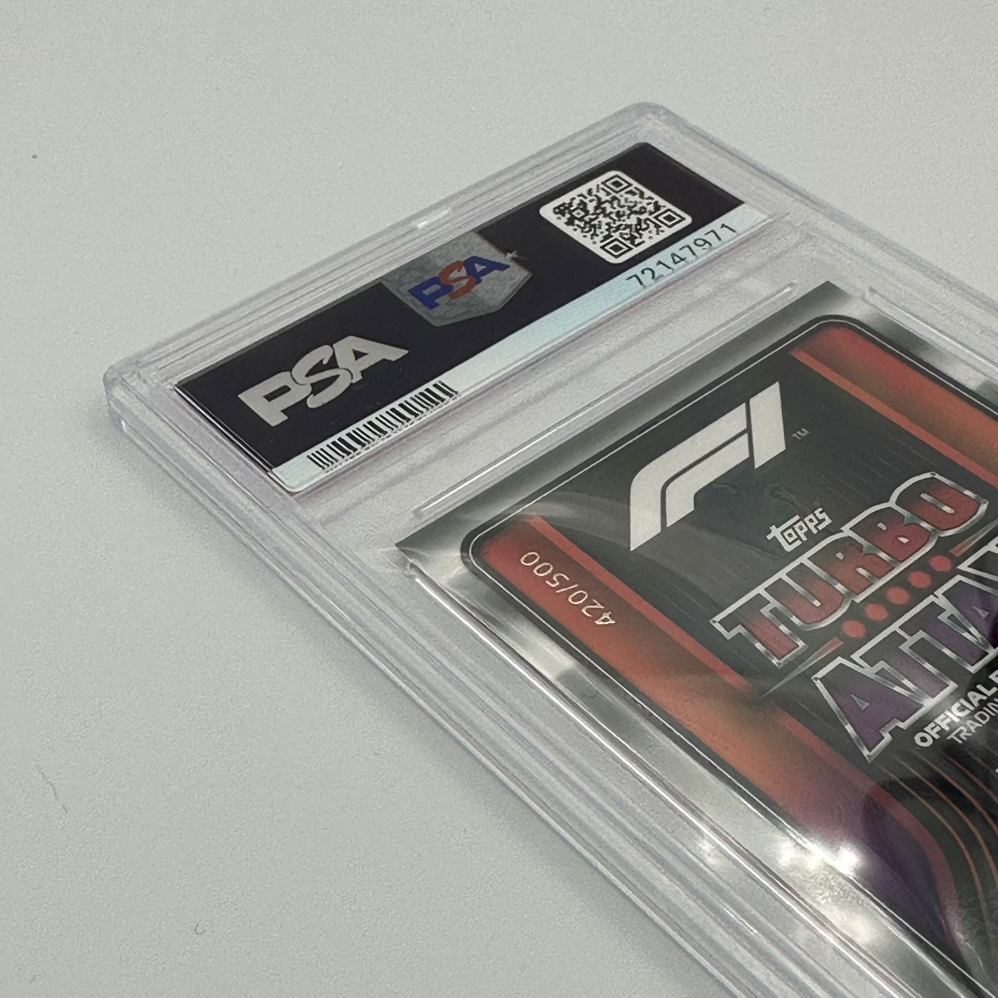 PSA 9 Graded Max Verstappen #335 Idol Mirror Red 420/500 - Rare F1 Racing Card for Collectors & Fans - Perfect for Display, Trading, and Investment