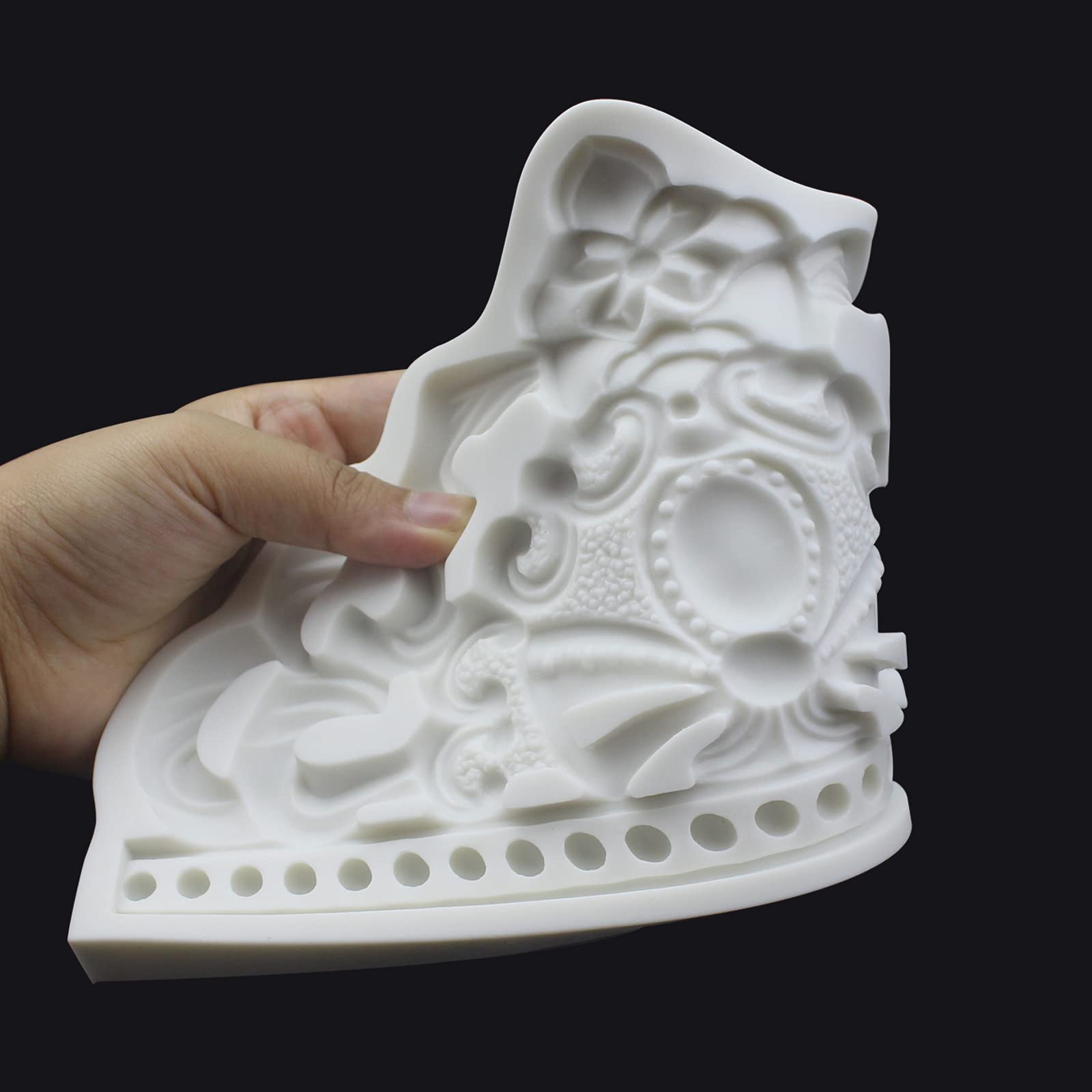 Premium Baroque Silicone Fondant Mold - Chocolate Candy Making, Cake Decorating & Resin Casting Tray for DIY Sugar Paste, Gum Paste & Craft Projects - Perfect for Wedding Cakes, Birthday Desserts & Home Baking Decorations