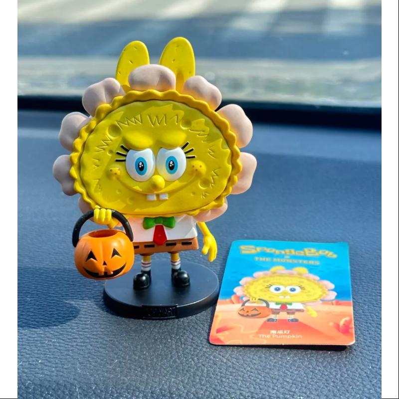 Labubu The Monsters x SpongeBob Series The Pumpkin - Limited Edition Collectible Figure for Halloween Decor & Pop Culture Fans | Perfect for Display, Gifts, and SpongeBob Merchandise Collections