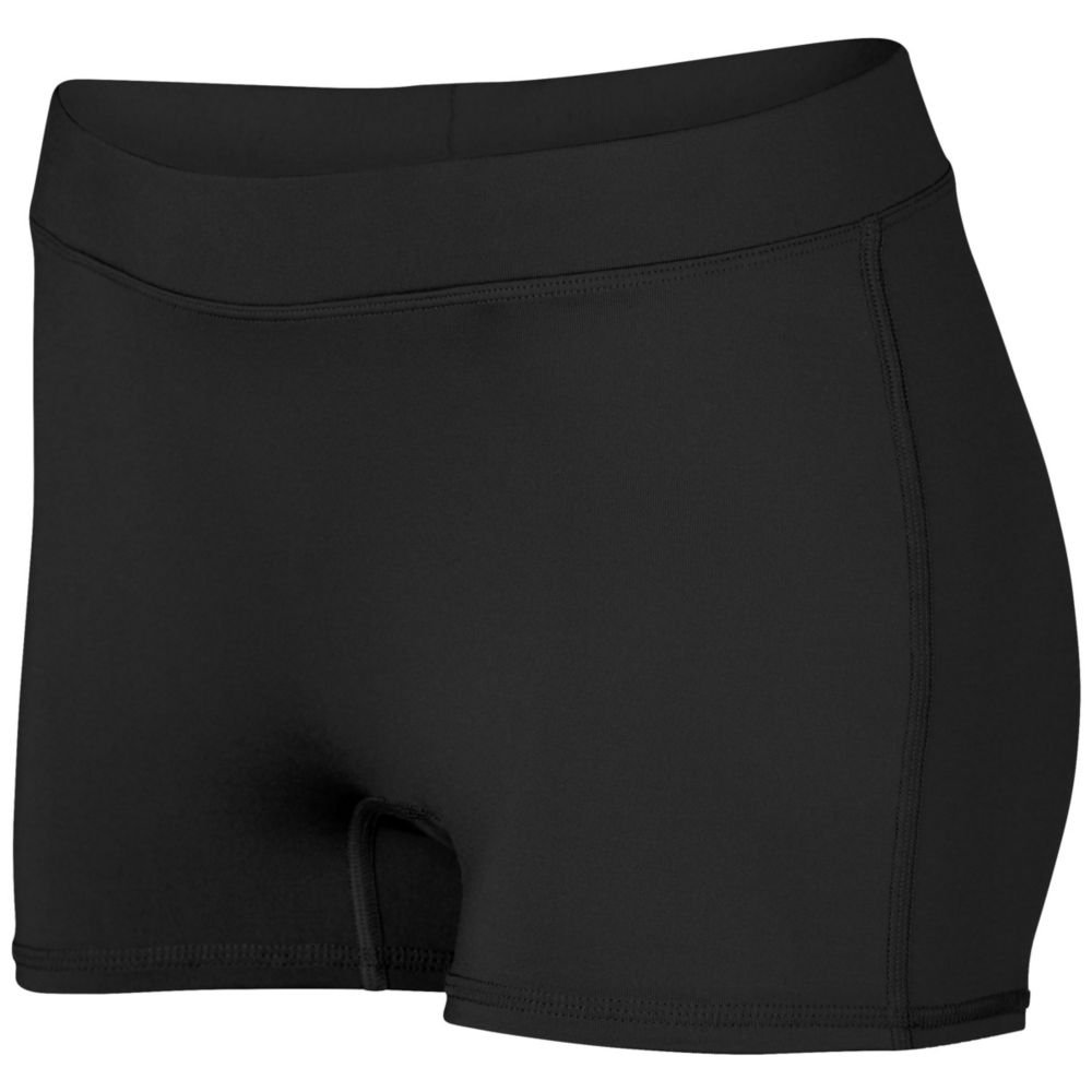 Augusta Sports Women's Dare Shorts - Black, Small - High-Performance Workout Shorts for Running, Yoga & Gym