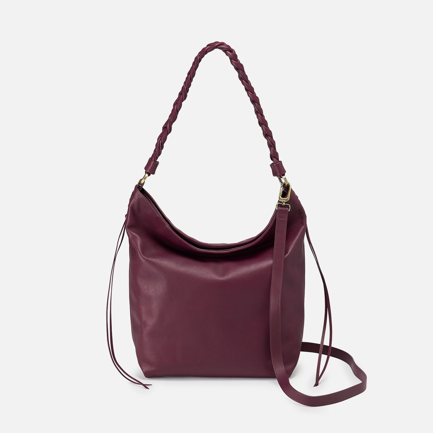 Lindley Hobo Handbag in Smooth Leather - Cordovan Color | Stylish Crossbody Purse for Women, Perfect for Work, Travel & Everyday Use