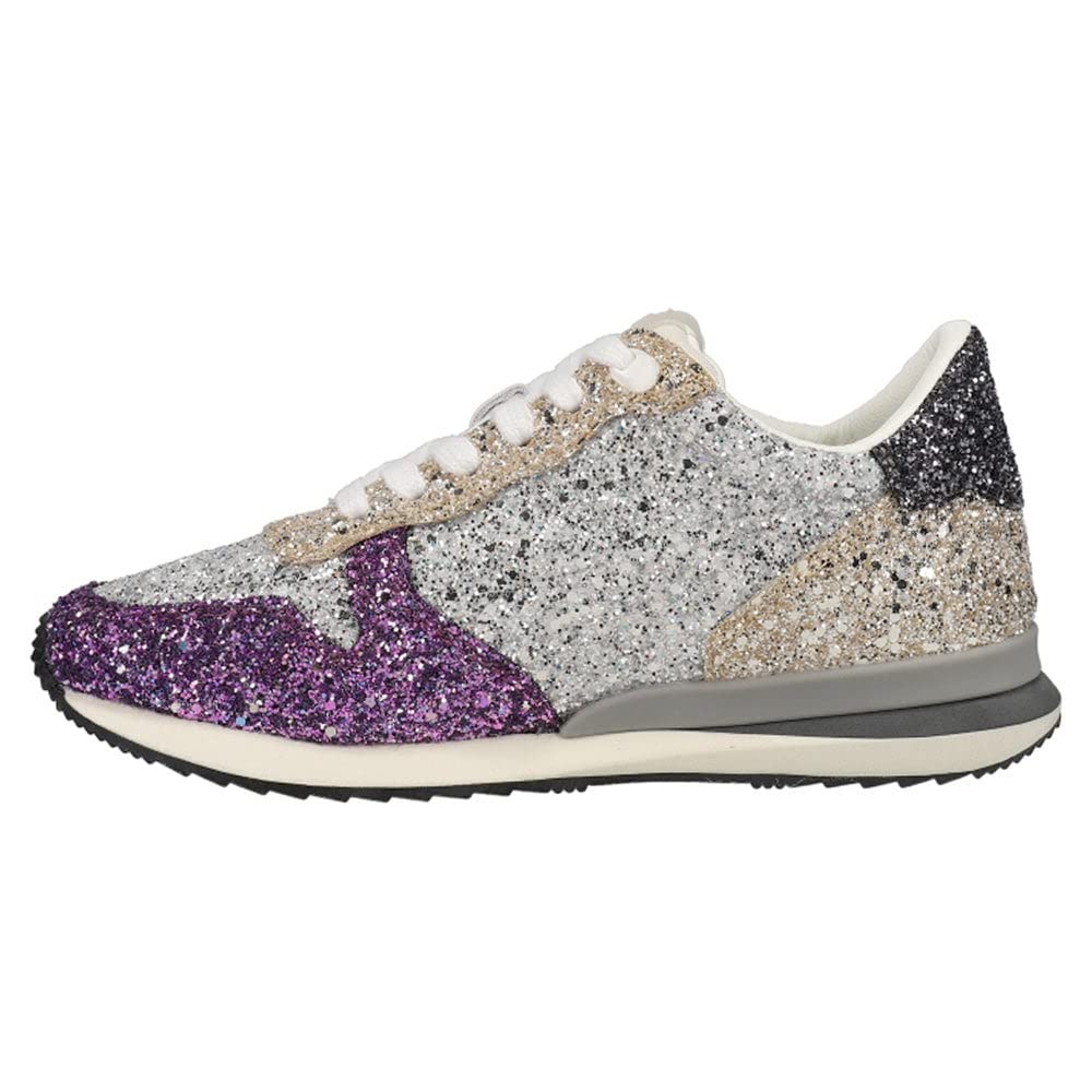 Vintage Havana Women's Glitter Slip-On Sneakers - Casual Comfort Shoes for Women, Silver | Perfect for Everyday Wear, Parties & Date Nights