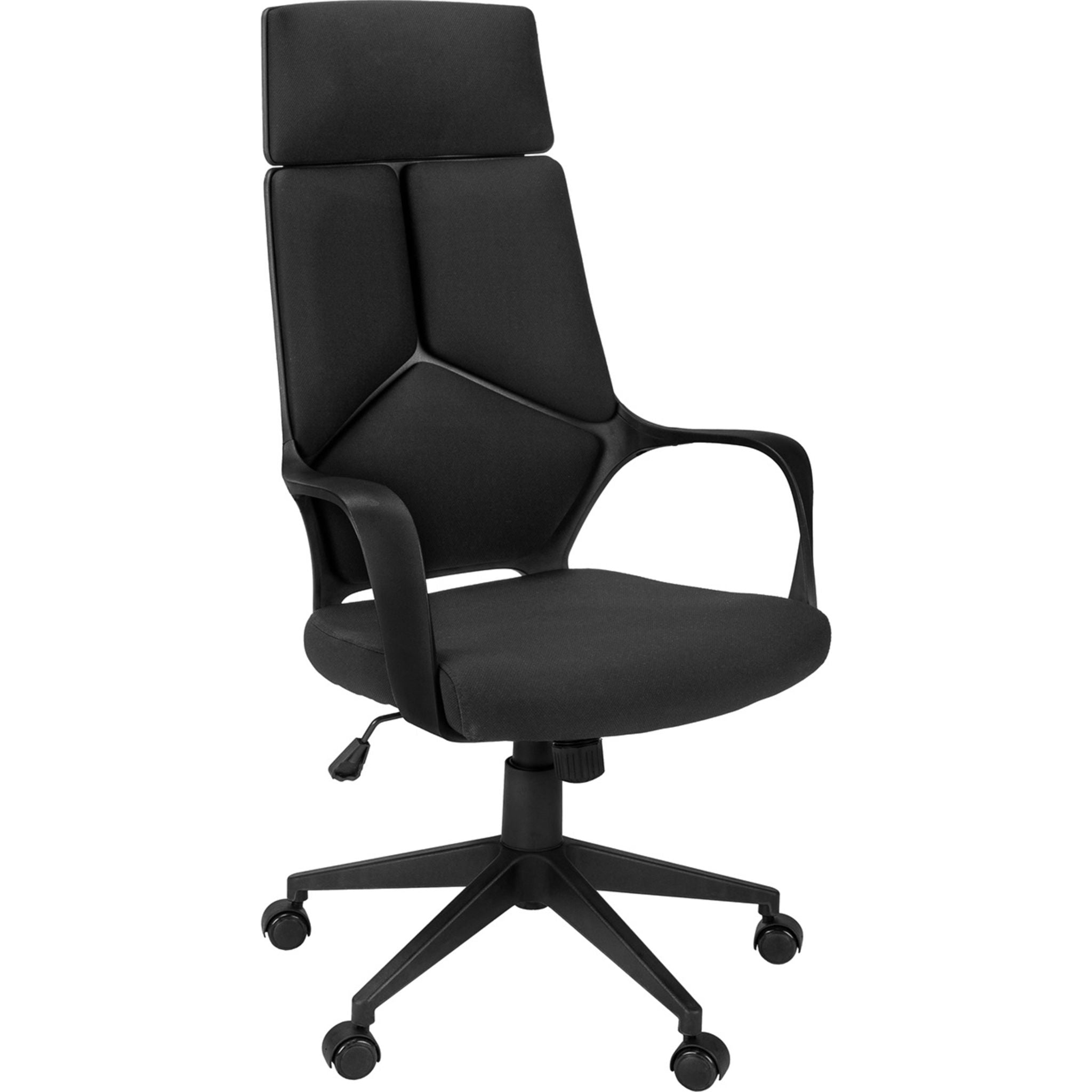 Ergonomic Adjustable Office Chair with Lumbar Support - Black - Perfect for Home Office, Gaming, and Workspace Comfort
