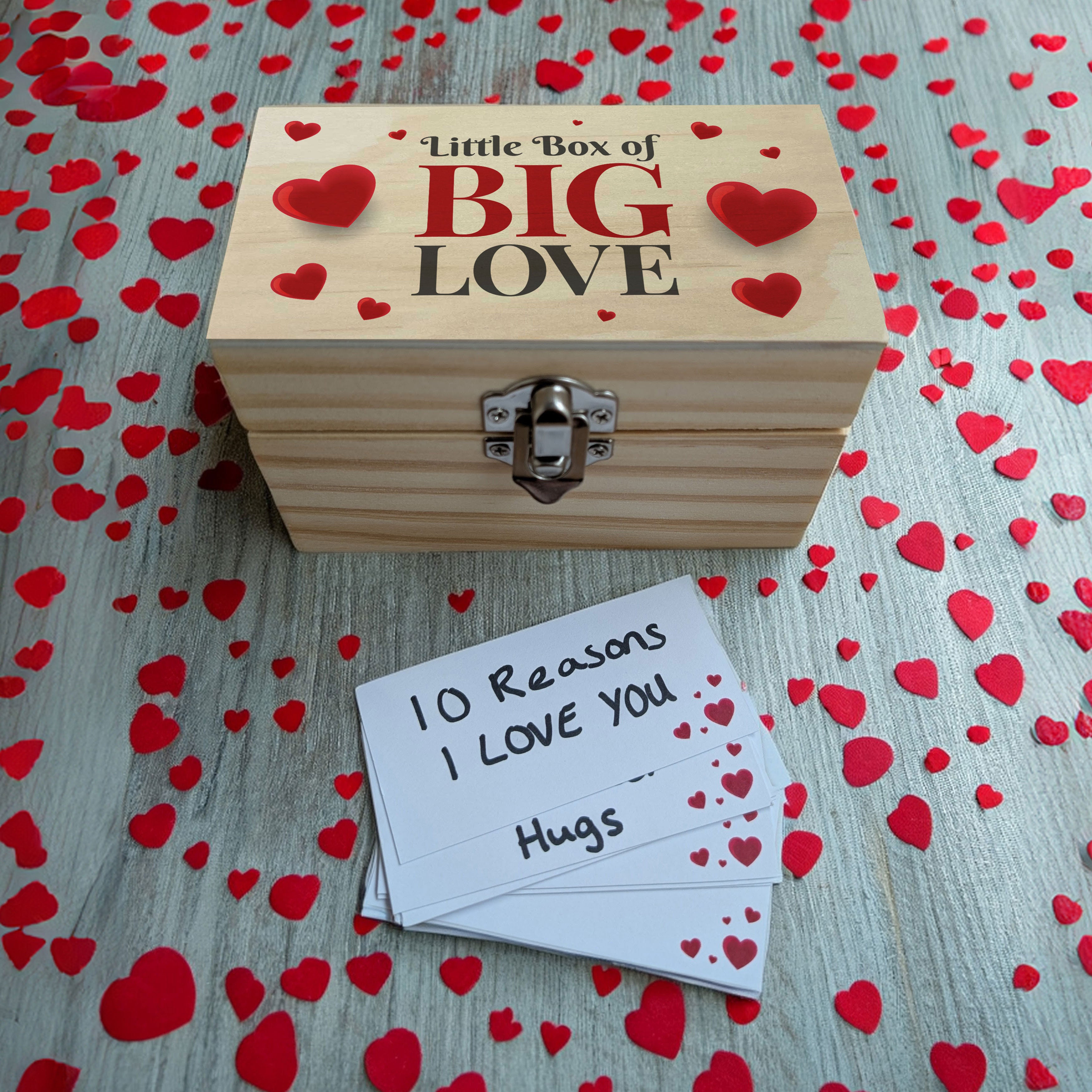 Little Box of Big Love & 10 Tokens - Thoughtful Gift Box for Couples, Friends & Family - Perfect for Anniversaries, Valentine's Day & Special Occasions