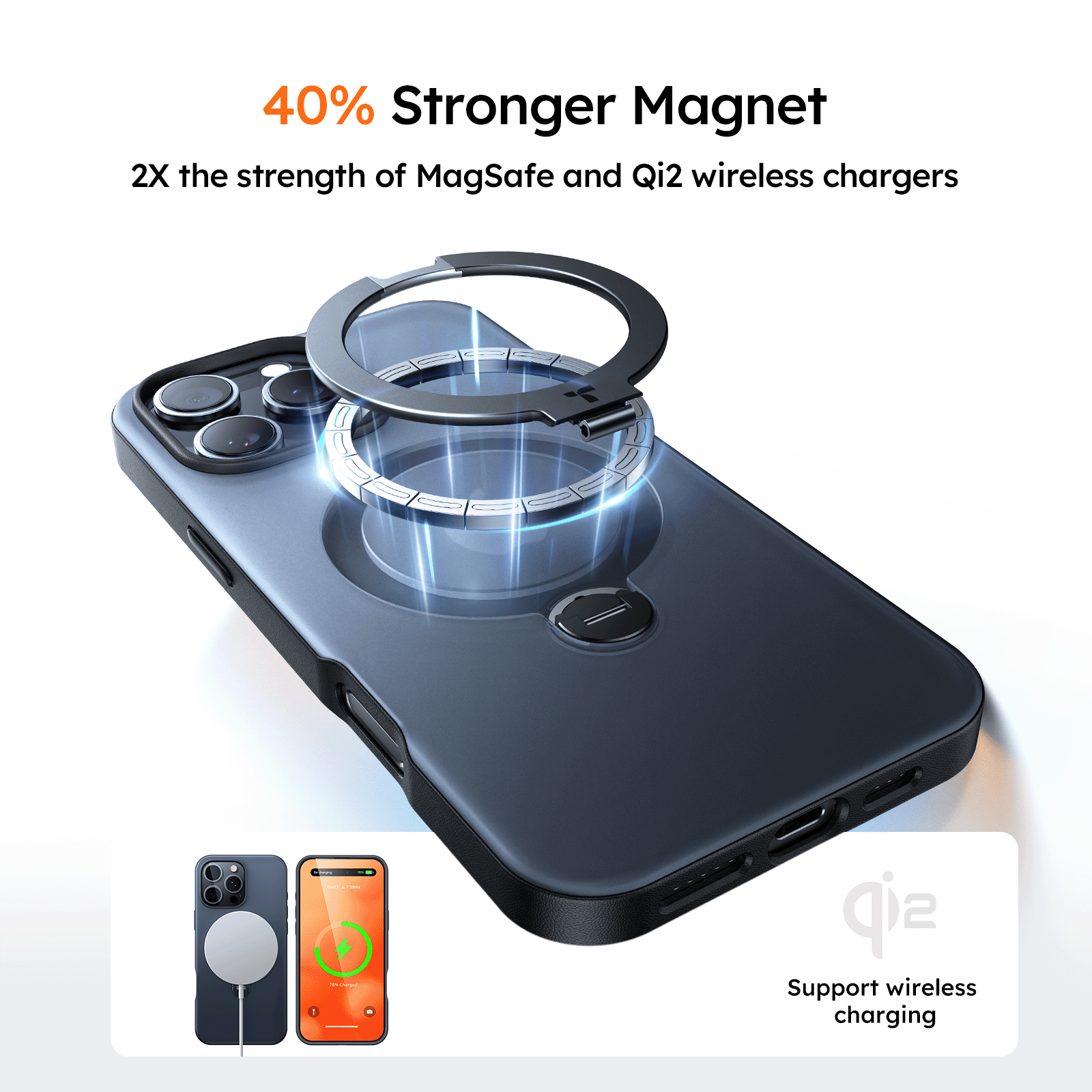 Ostand Q3 360° Rotating Phone Stand Holder for iPhone 15/16/16e - Perfect for Desk, Home Office, Video Calls & Hands-Free Viewing