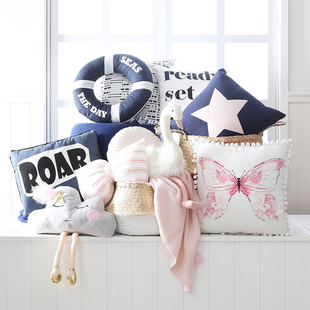 Jiggle & Giggle Grey Cloud Novelty Cushion - Soft Plush Throw Pillow for Home Decor, Bedroom, Living Room & Office | Perfect Gift for Friends & Family